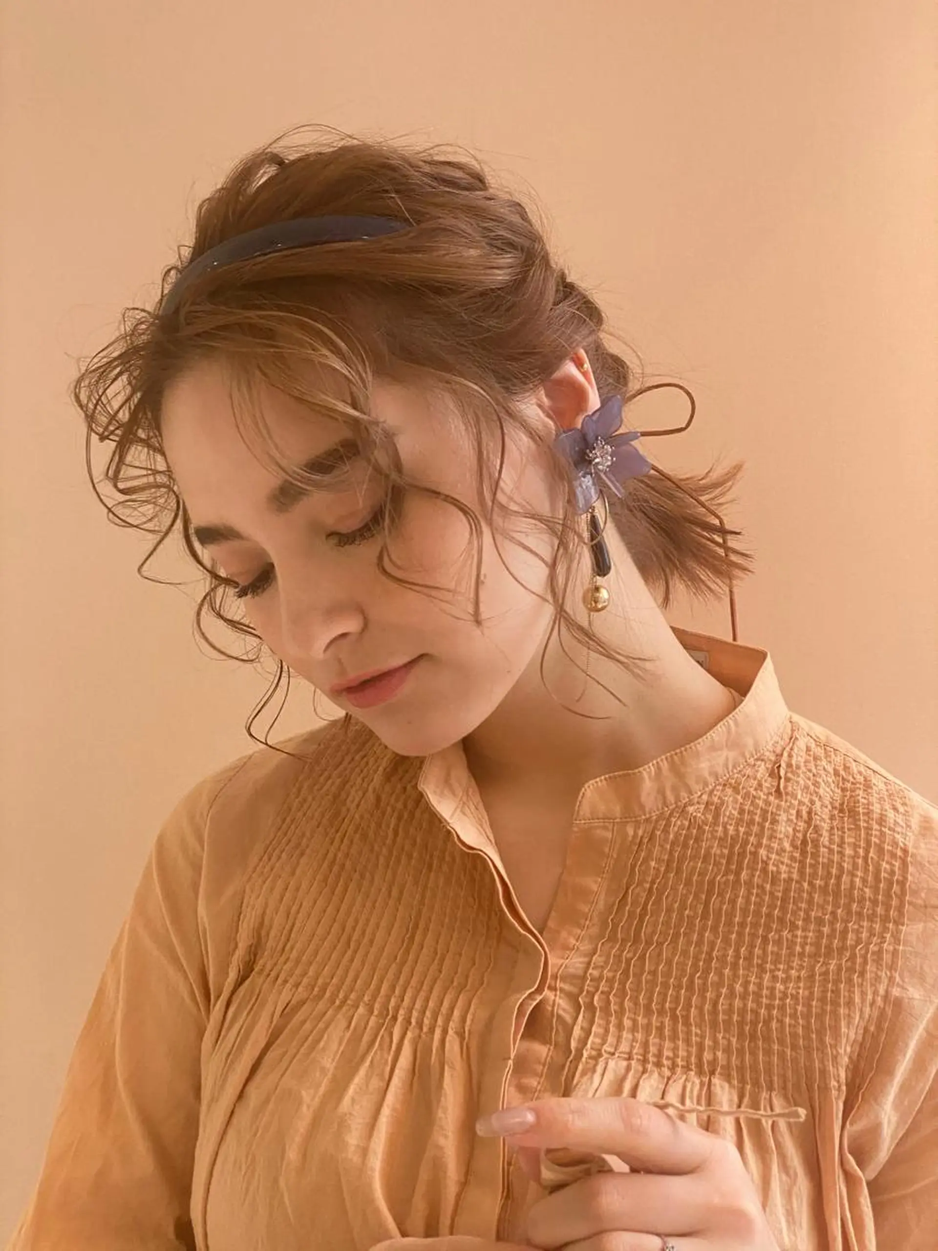 ショート カラー ベージュ/インナー カラー🤍Rieのヘアスタイル