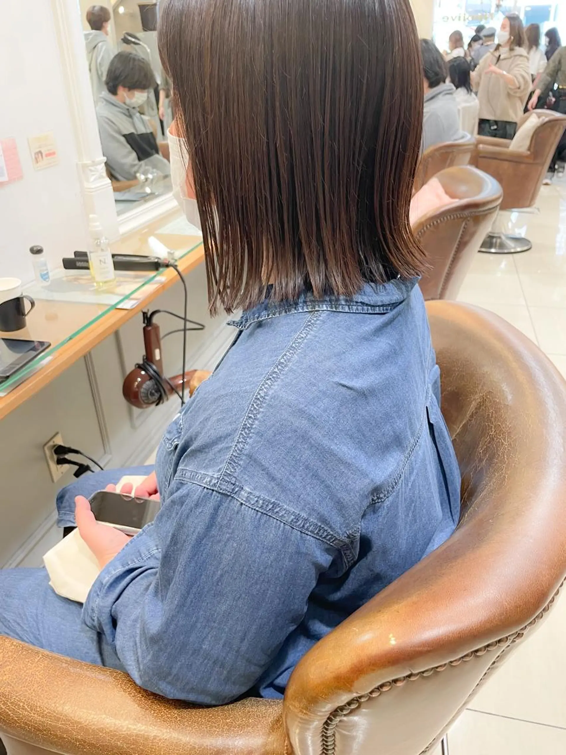 ショート カラー 切りっぱなしボブ ボブ ヘアカラー トリートメント ヘッドスパ ✨カラー支持No.1 🧸ワキ カナコ🧸のヘアスタイル