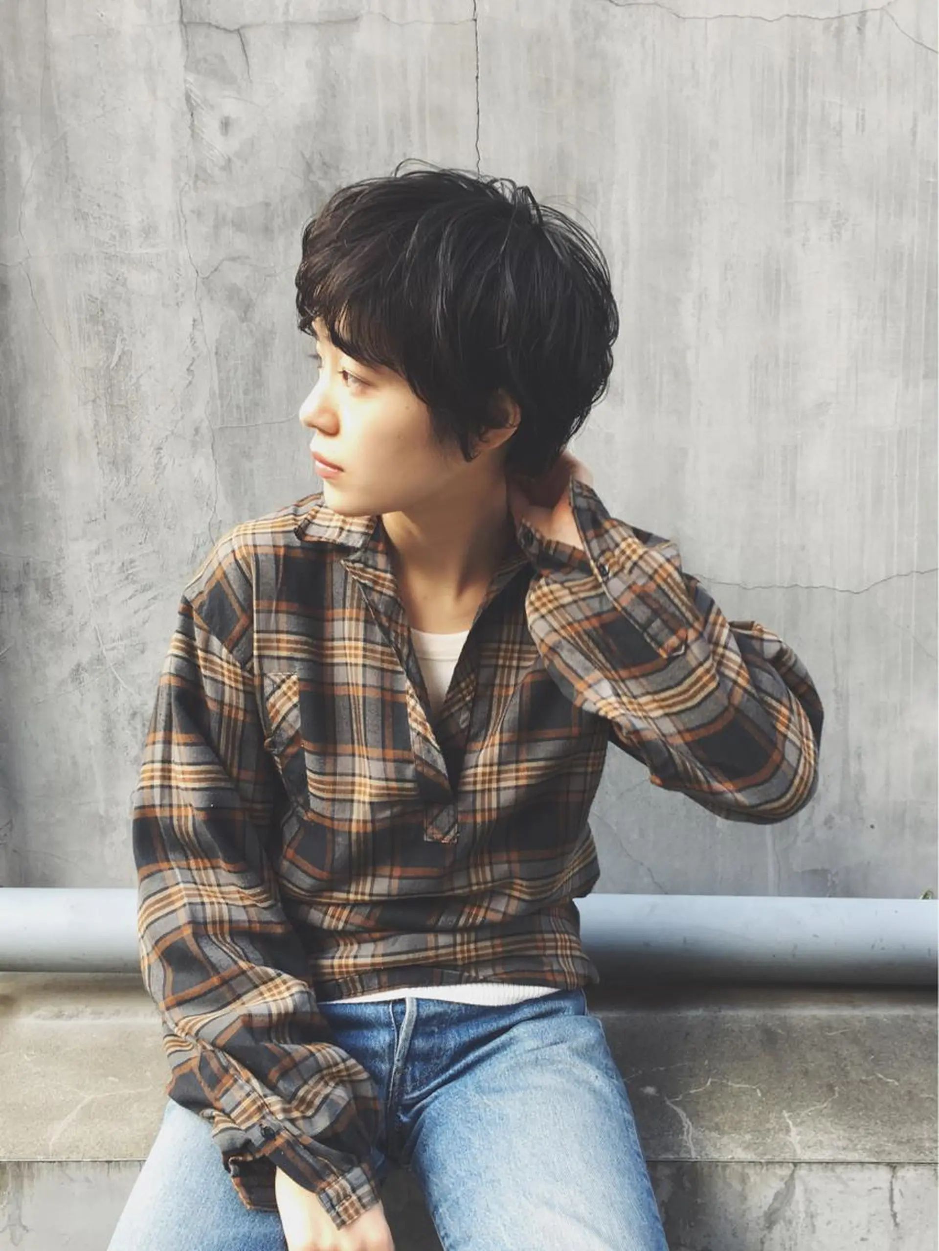 ショート カラー パーマ ヘアアレンジ ショートヘア 酒井 麻里のヘアスタイル