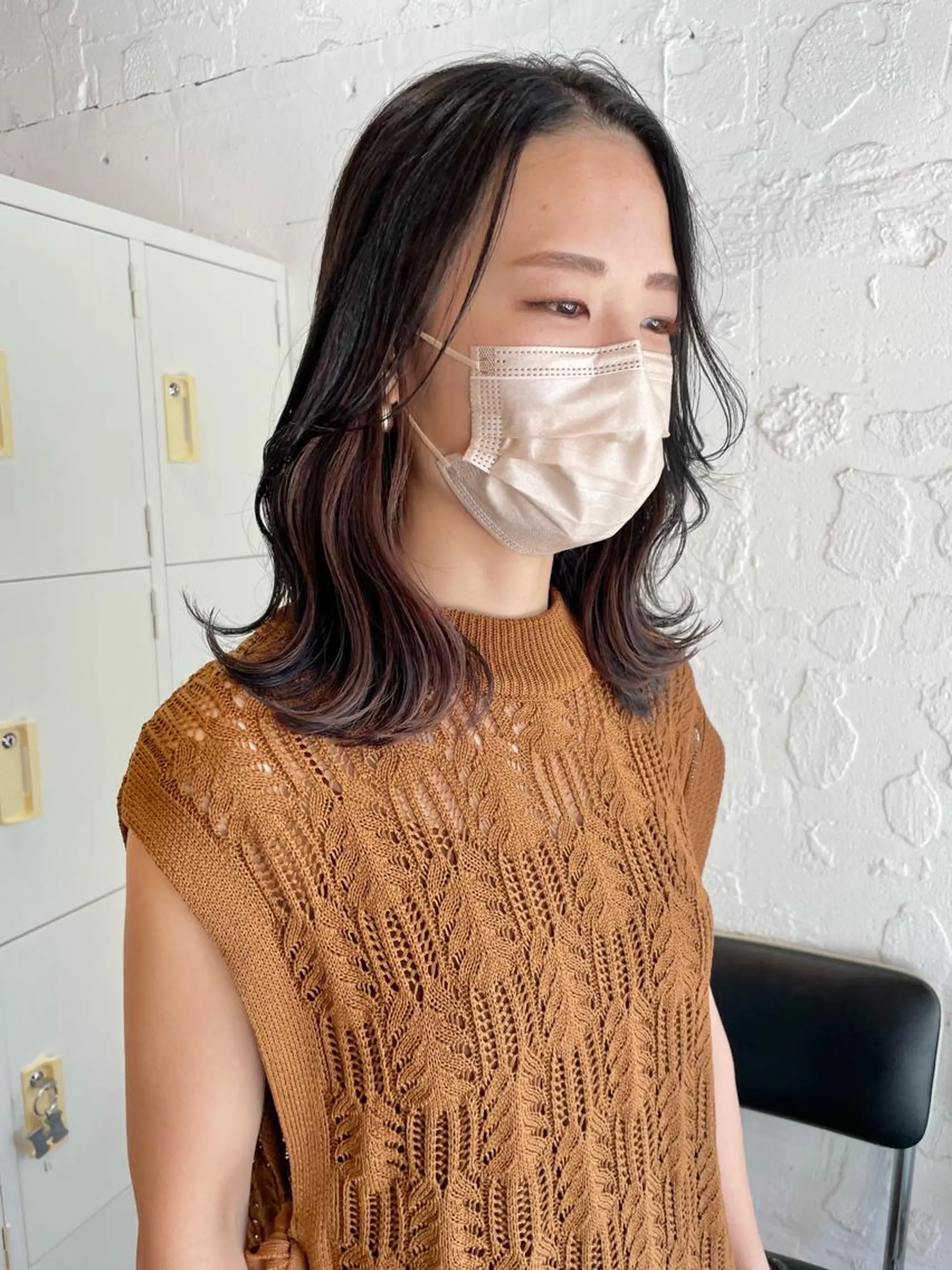 ミディアム カラー ヘアアレンジ satsuki 暖色・ブラウンカラーのヘアスタイル