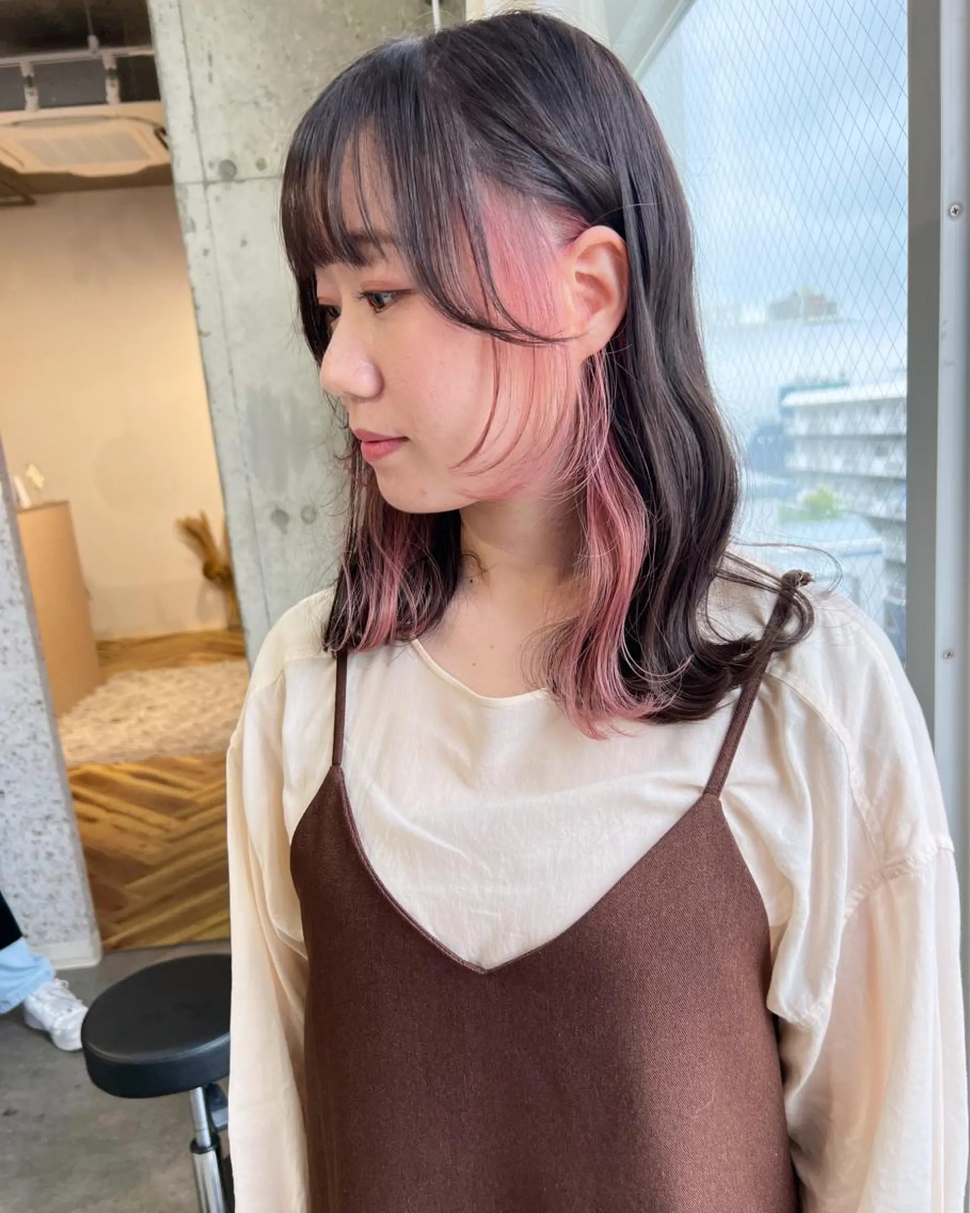 セミロング カラー ヘアアレンジ セミロングパーマ ブリーチ ケアブリーチ ダブルカラー ハイライトカラー ヘアカラー lani ブリーチ /ダブルカラーのヘアスタイル