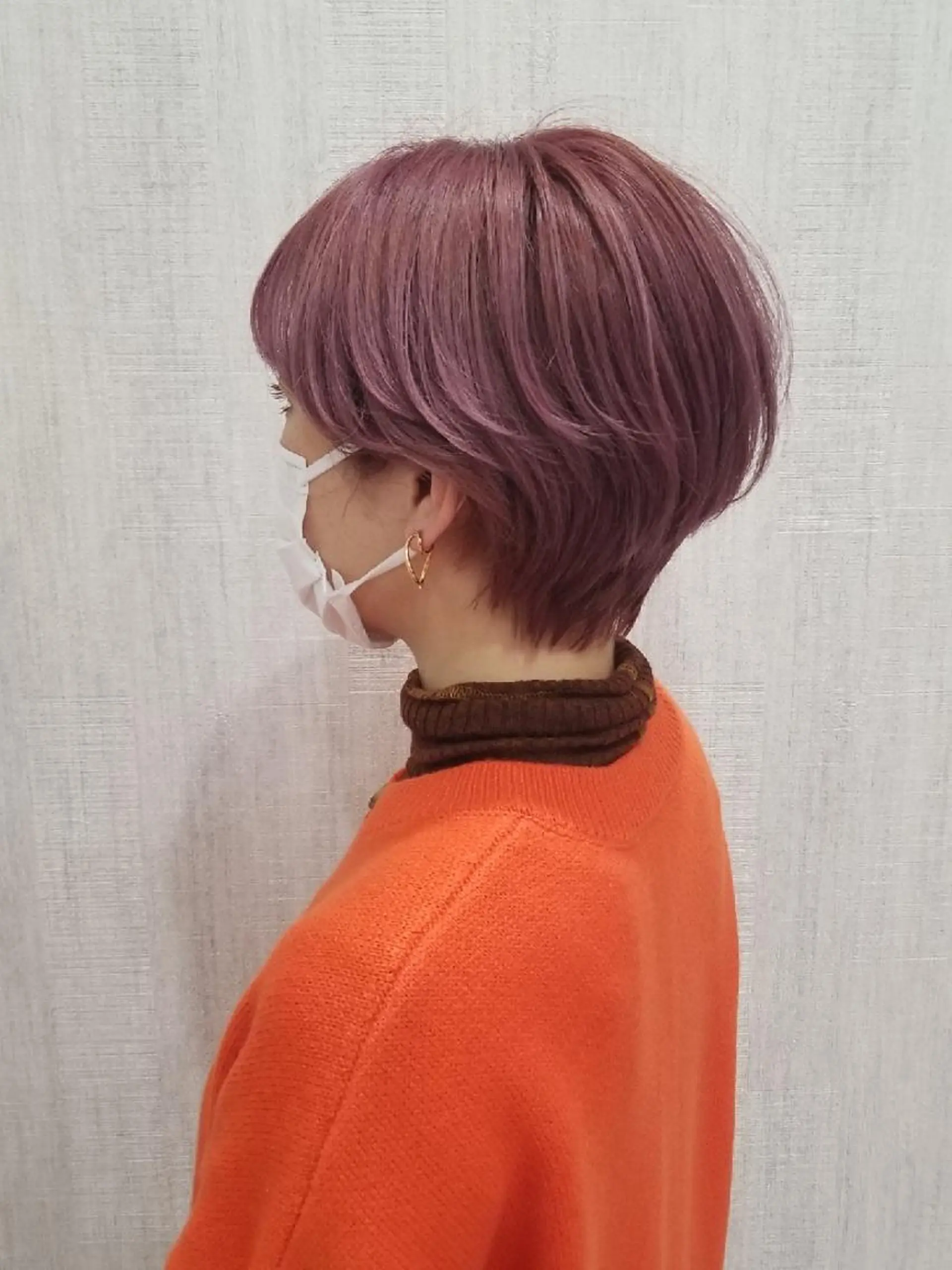 ショート カラー ハンサムショート ダブルカラー ピンクカラー ショートヘア カット ヘアカラー 顔周りレイヤーカット 髪質改善代表西村功平のヘアスタイル