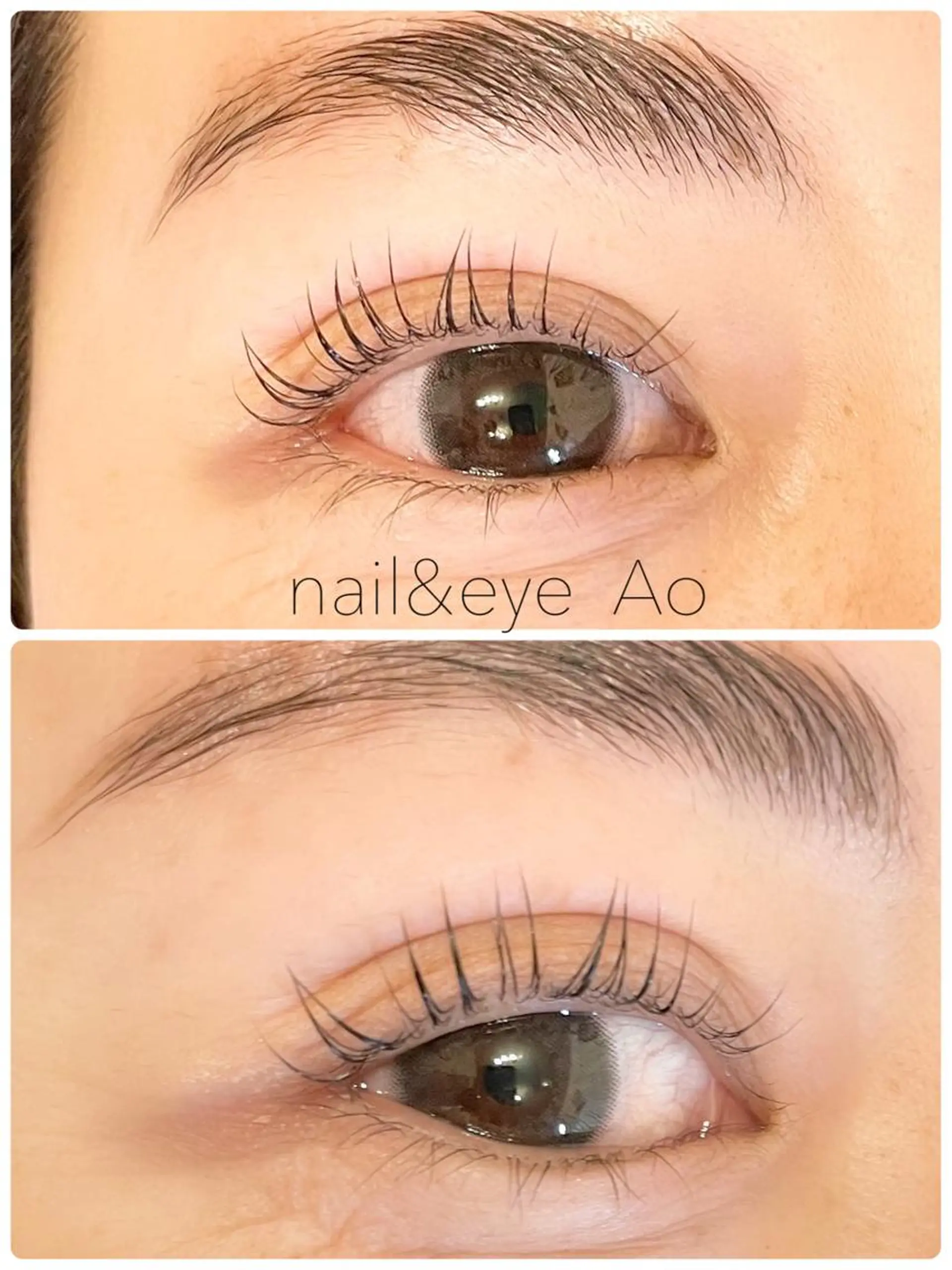 ミディアム カラー パーマ ヘアアレンジ メンズ キッズ ネイル マツエク・マツパ アイブロウ ナチュラル マツパ nail&eye Aoのマツエク・マツパデザイン