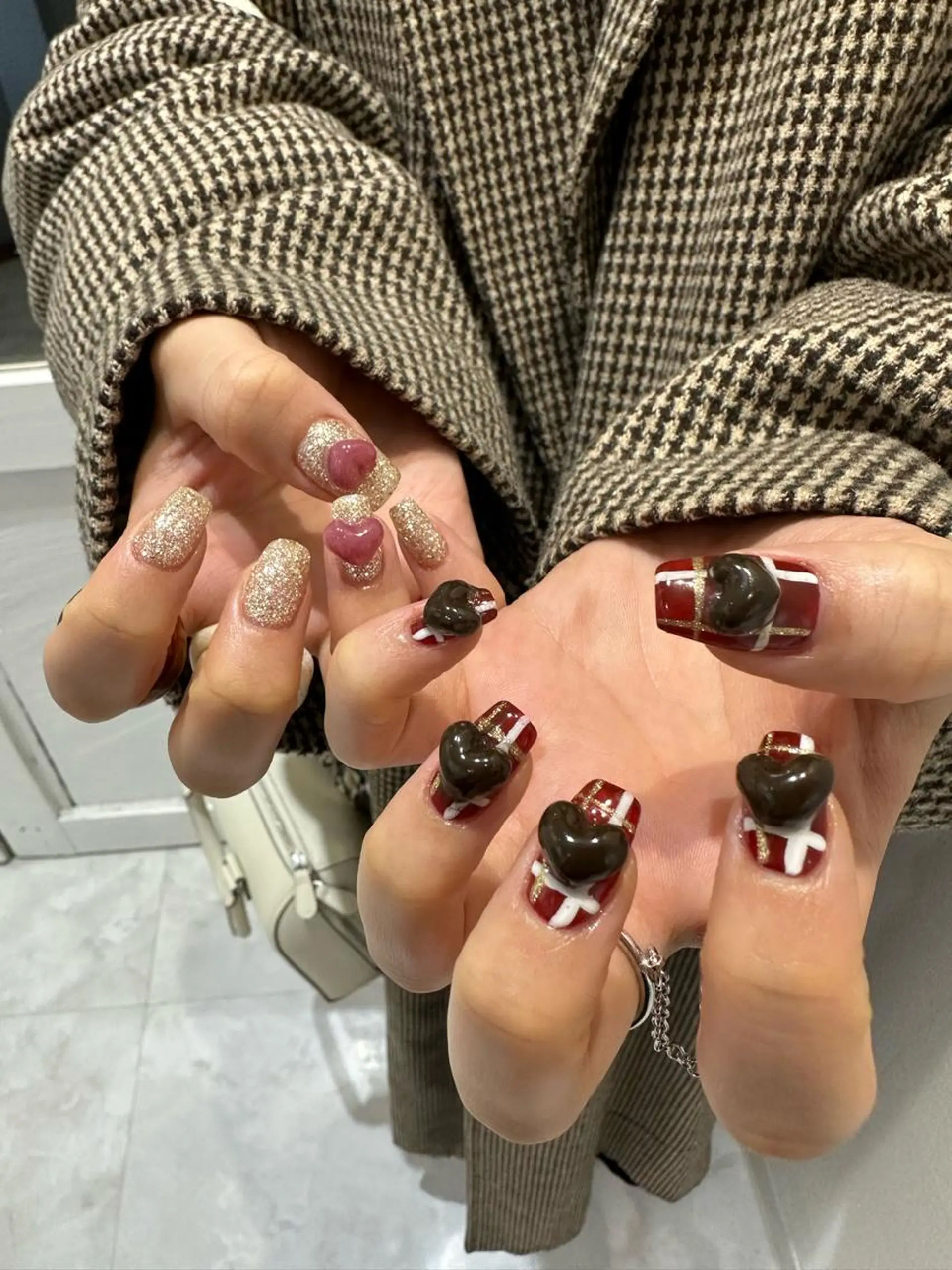 ネイル ハート ハンドネイル フットネイル 個性派ネイル 🌼 ハルカ ♡のマツエク・マツパデザイン