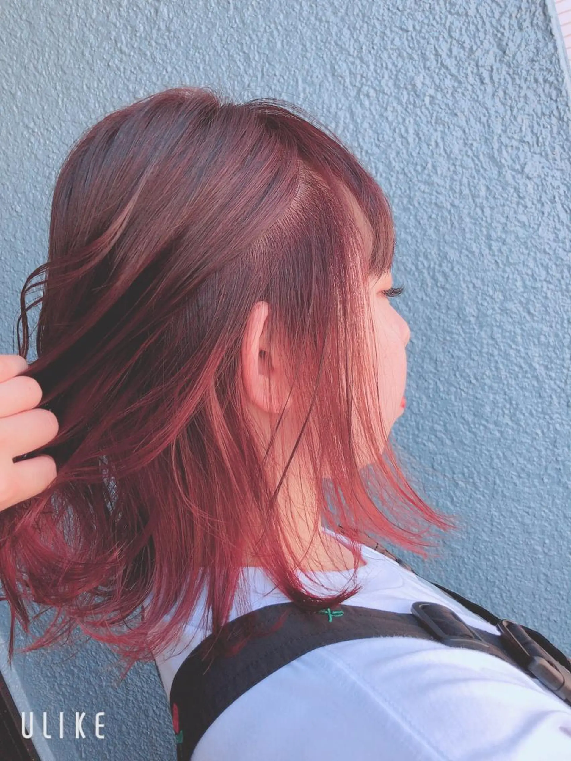 ミディアム カラー レッドカラー ヘアカラー mori  by little所属・デザインカラー✨新倉 佑奈のヘアスタイル
