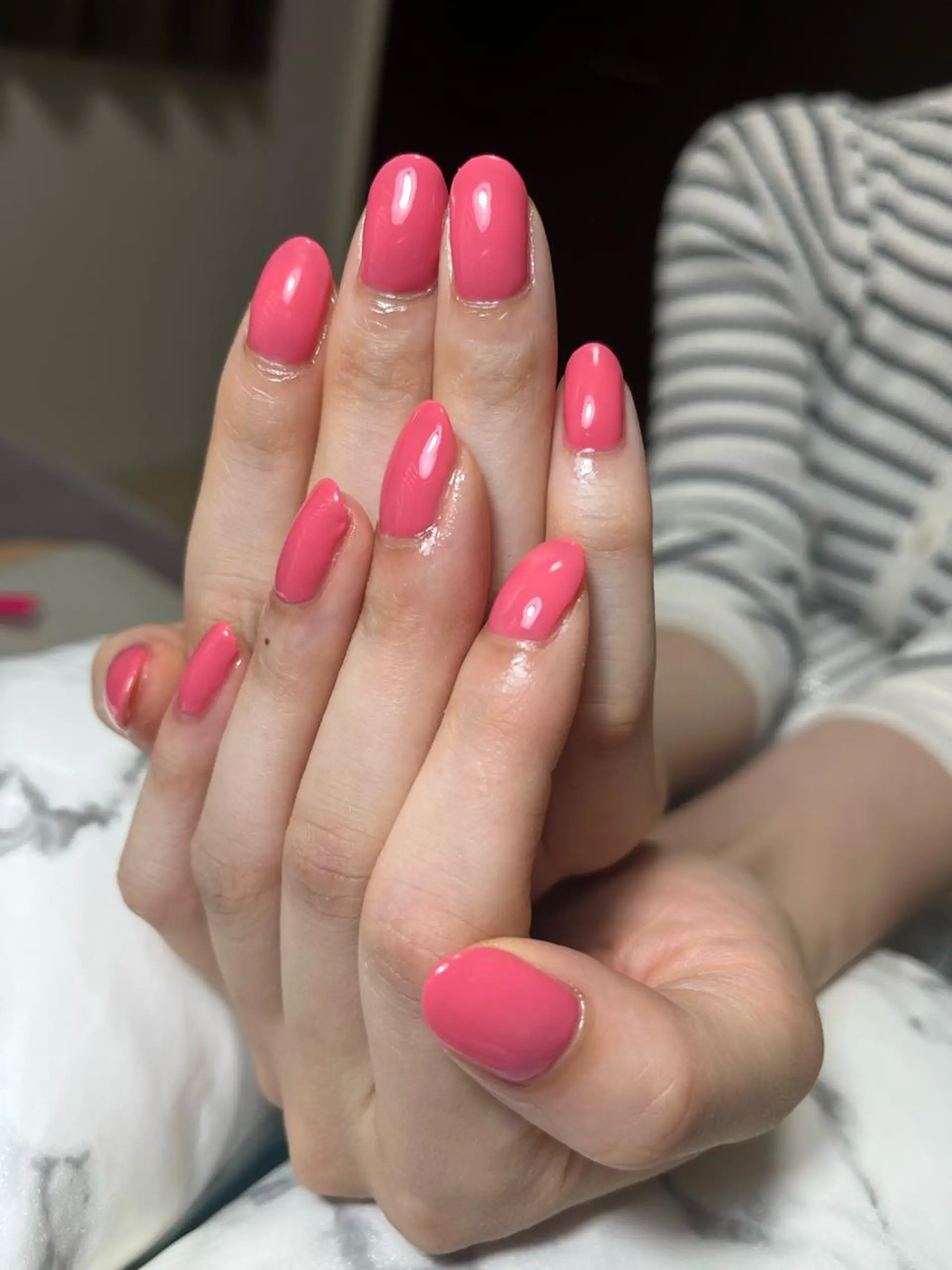 ショート ハンドネイル ハンドケア aki_orenge nailのネイルデザイン