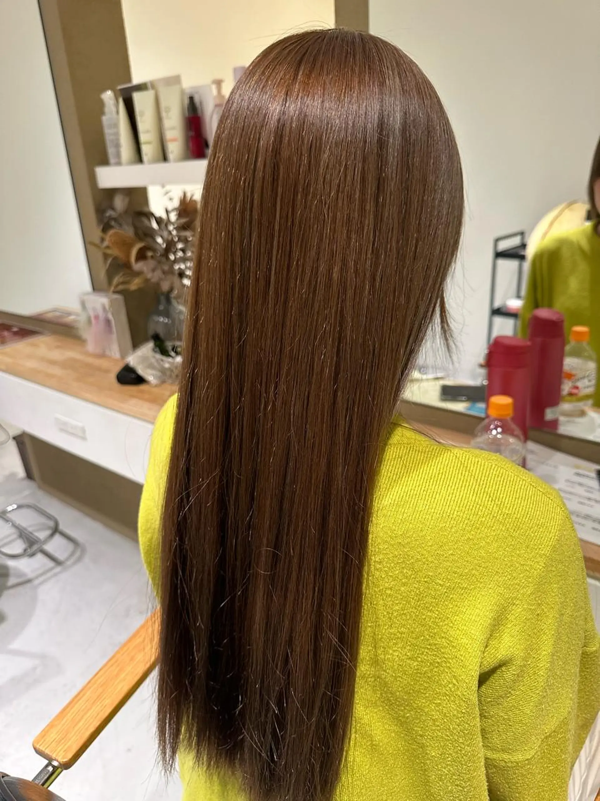 ロング カラー レイヤー/蟹江/ くすみカラー/川口のヘアスタイル