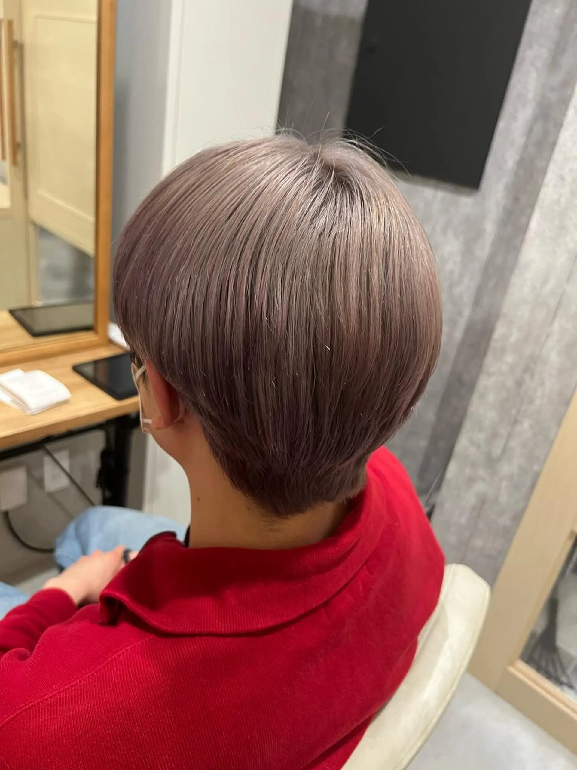 ショート カラー ベージュカラー ミルクティーベージュ emu所属・🌈髪質改善・美髪矯 正・平野瀬乃🌈のヘアスタイル