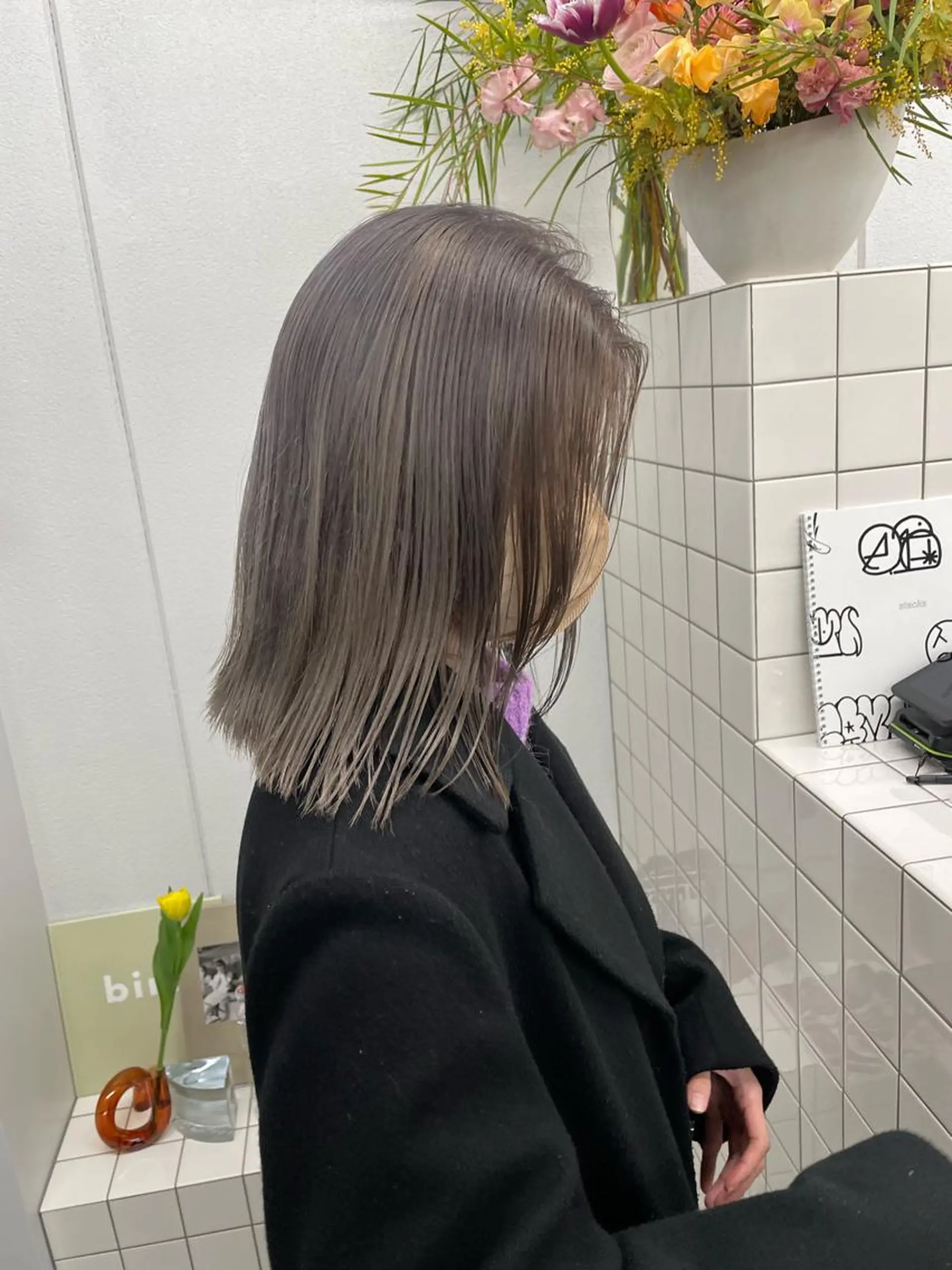 ミディアム カラー ヘアカラー トリートメント 関 京磨のヘアスタイル