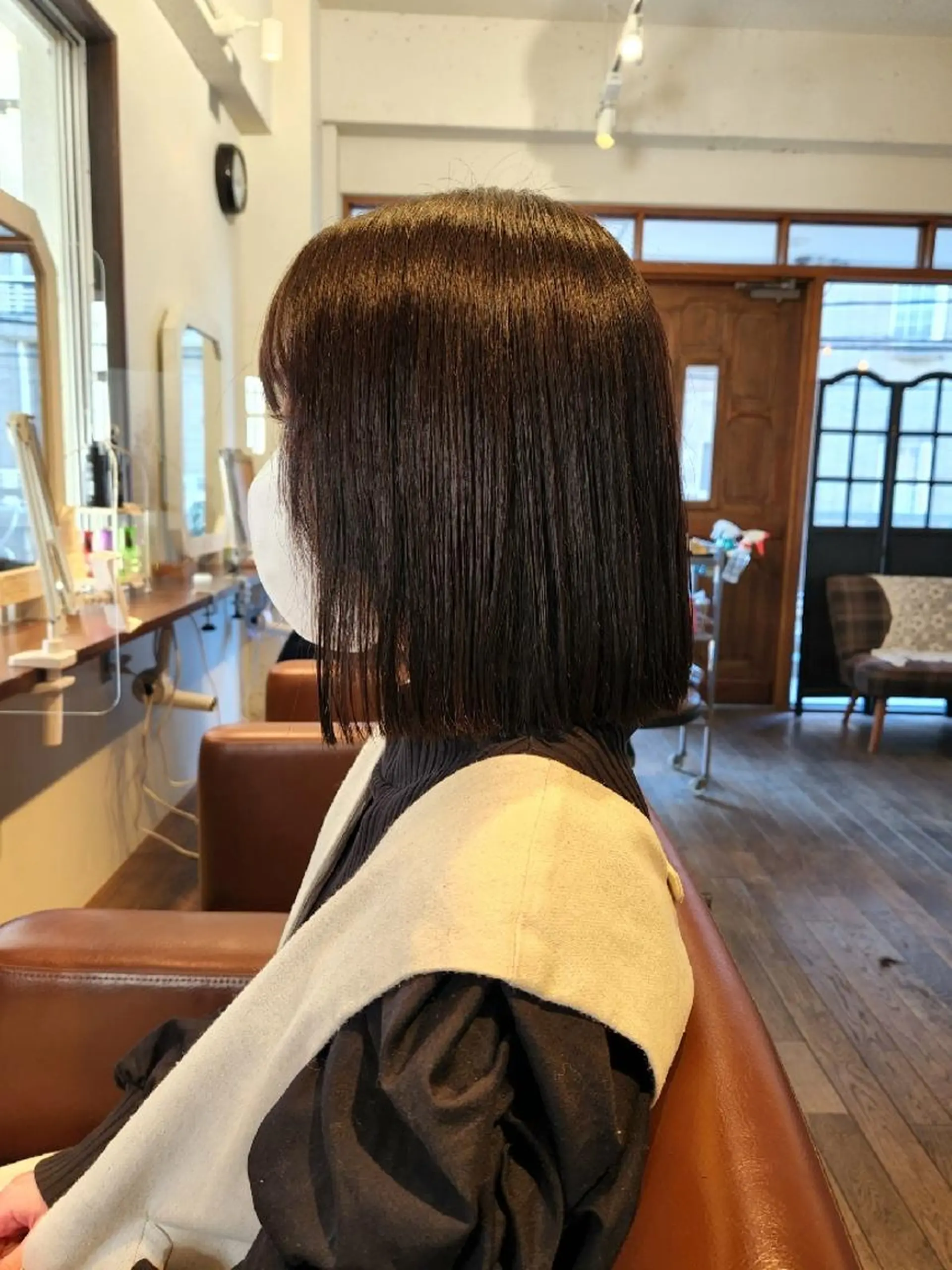 ミディアム 切りっぱなしボブ ボブ カット トリートメント Hazumi Ayanoのヘアスタイル