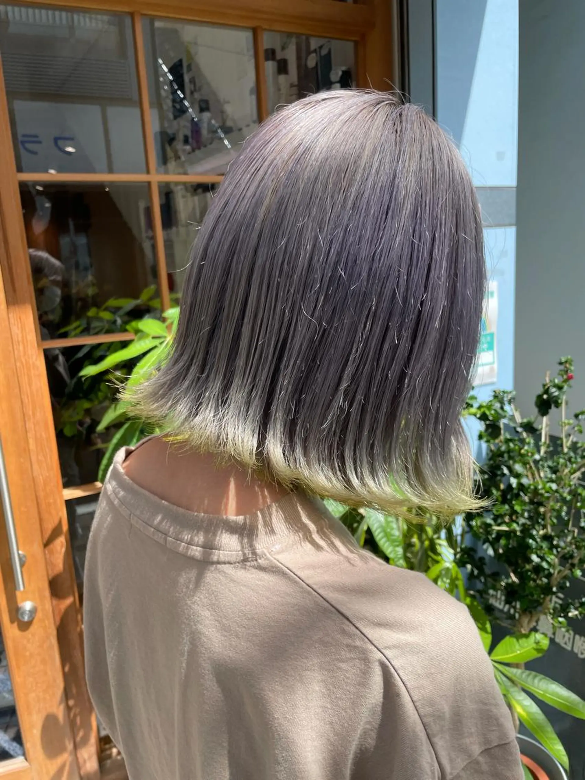 ミディアム パープルカラー イエローカラー 🍂秋の透け感カ ラー🍂HIDEKAのヘアスタイル