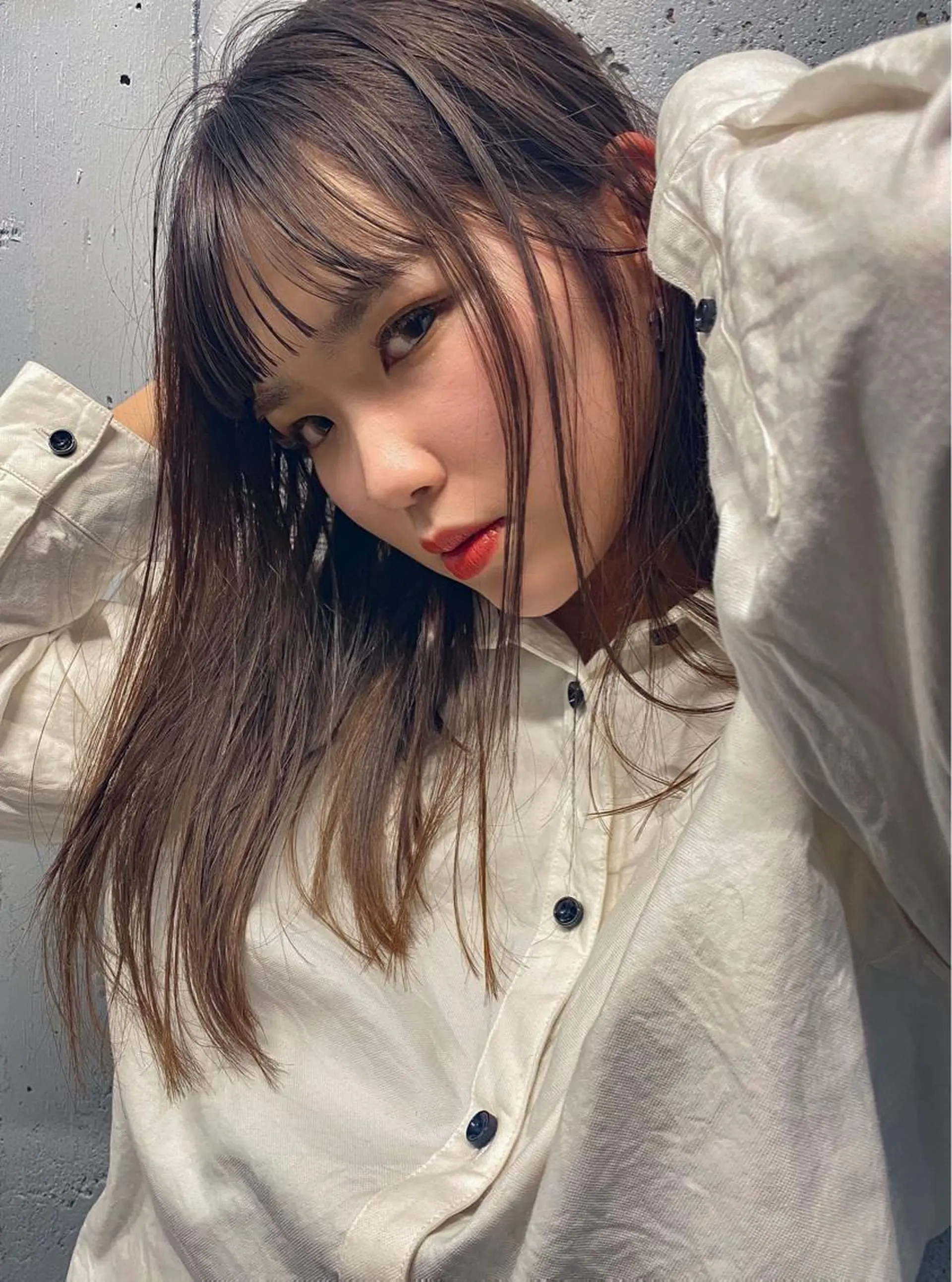 ロング カット ヘアカラー トリートメント nessヤマサキ リュウタのヘアスタイル