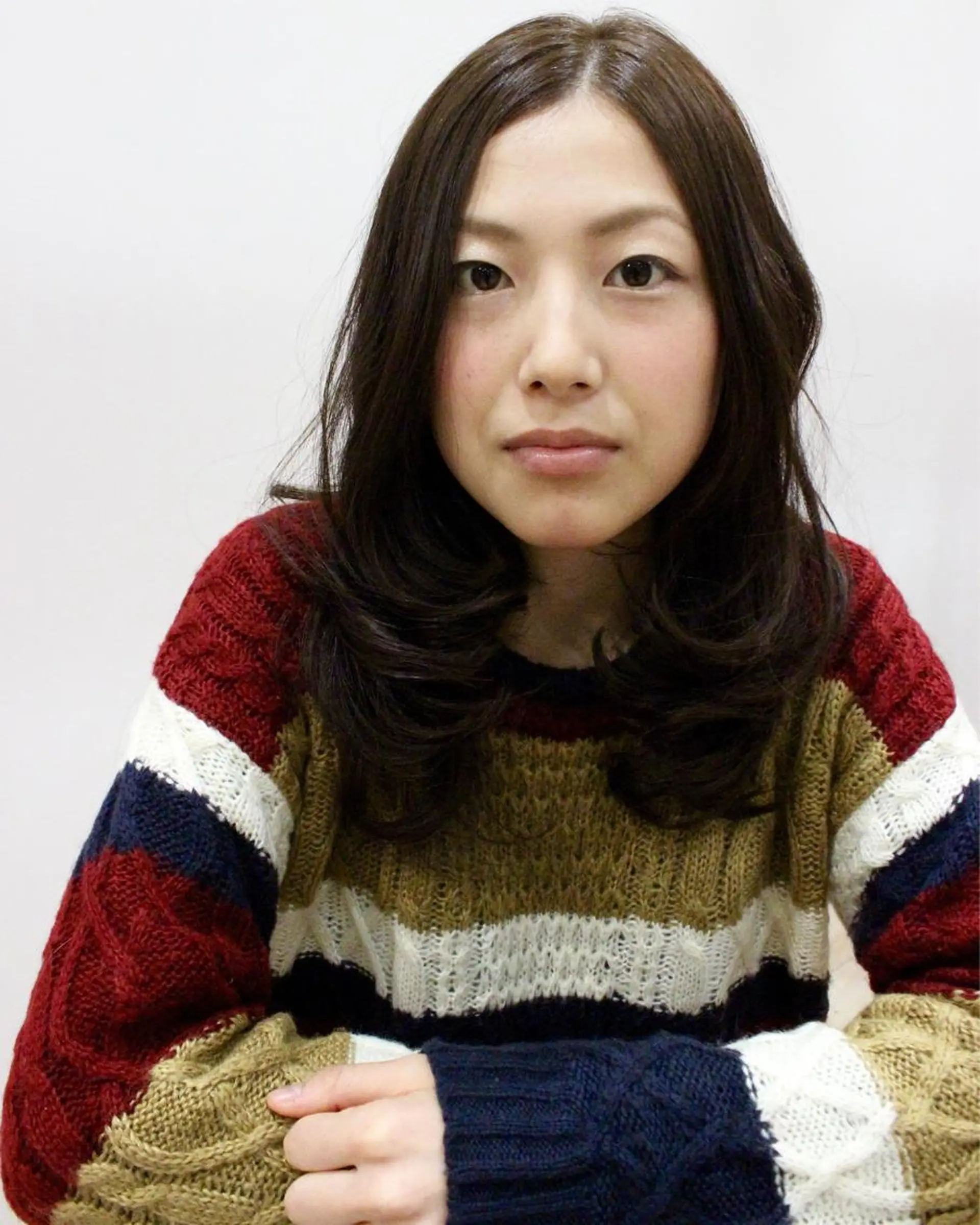 セミロング カラー アッシュ 所渉/韓国レイヤー /ウルフカットのヘアスタイル