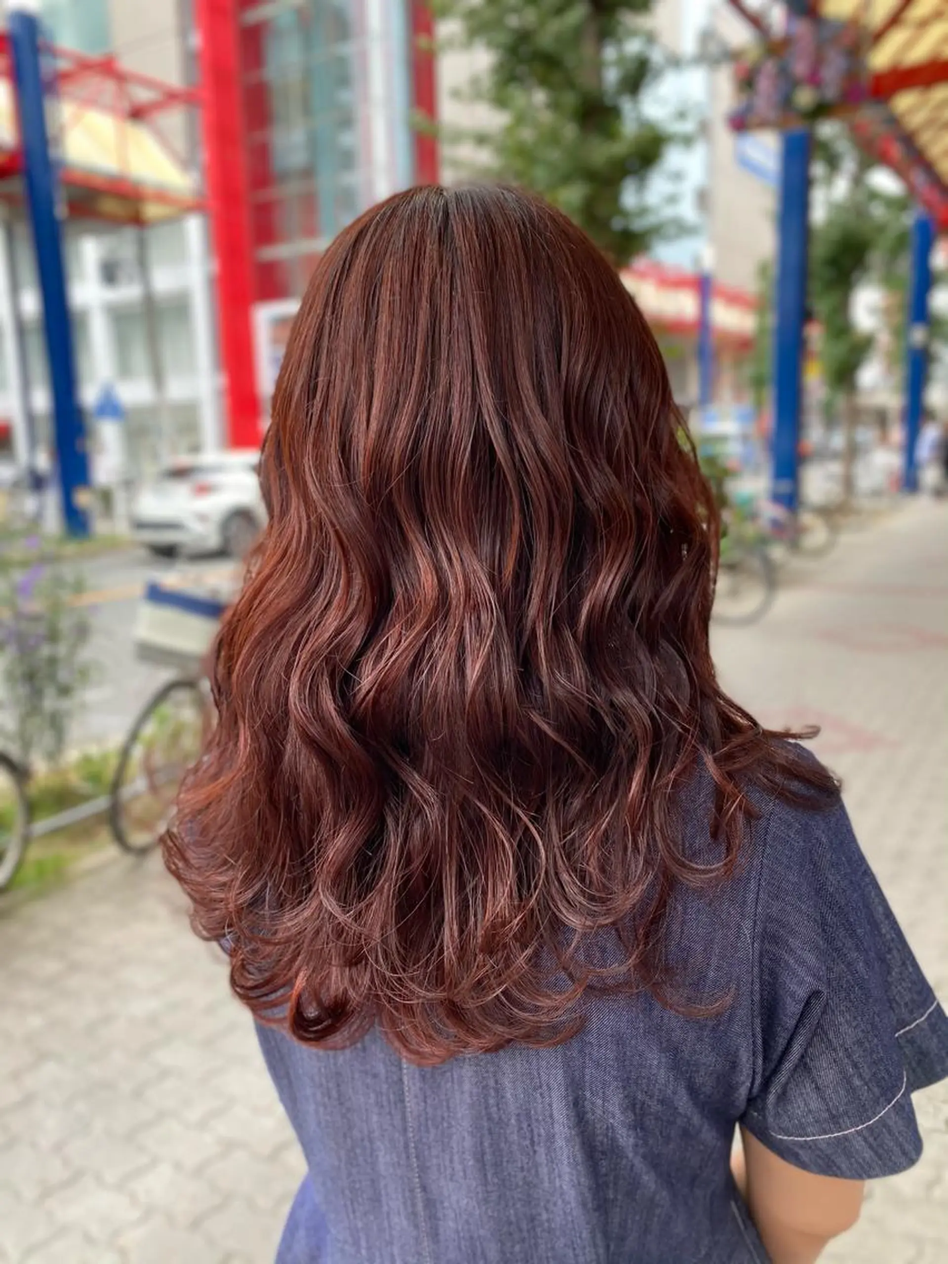 セミロング ヘアカラー ゆぴ☾‪/推しカラー /ハイトーンのヘアスタイル