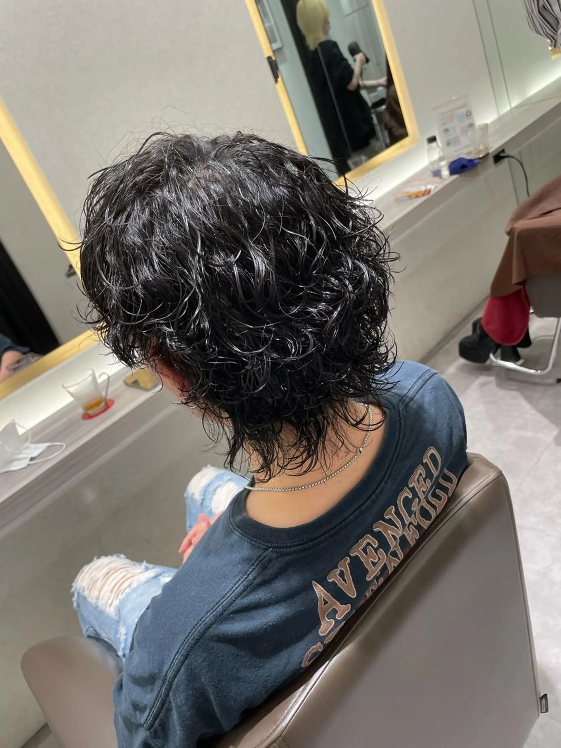 ショート パーマ メンズ メンズウルフカット ウルフカット Reginavita栄所属・パーマ×メッシュ/ 本日空き○/岡本一真のヘアスタイル