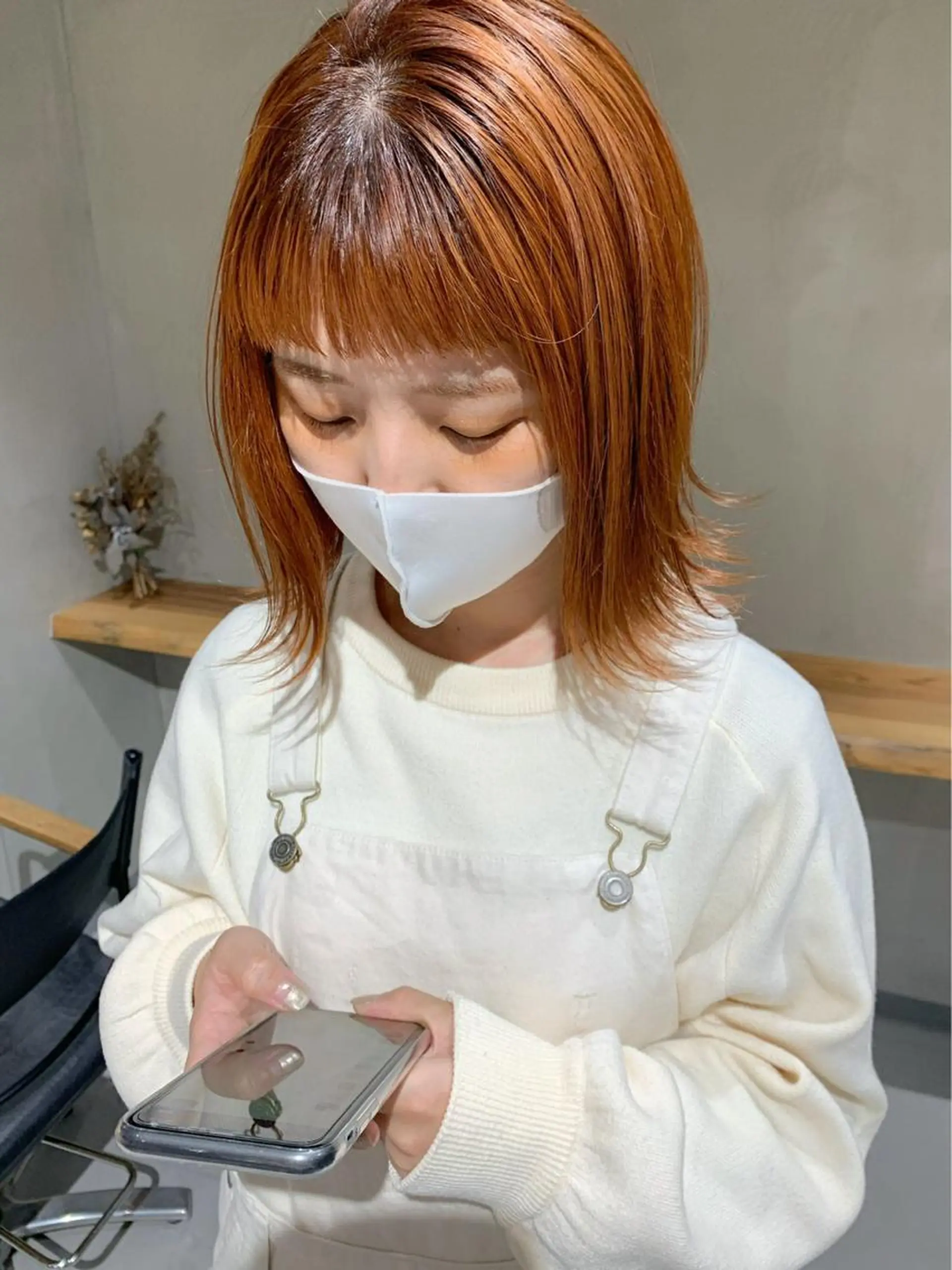 ショート カラー オレンジ mizuki /ケアブリーチのヘアスタイル