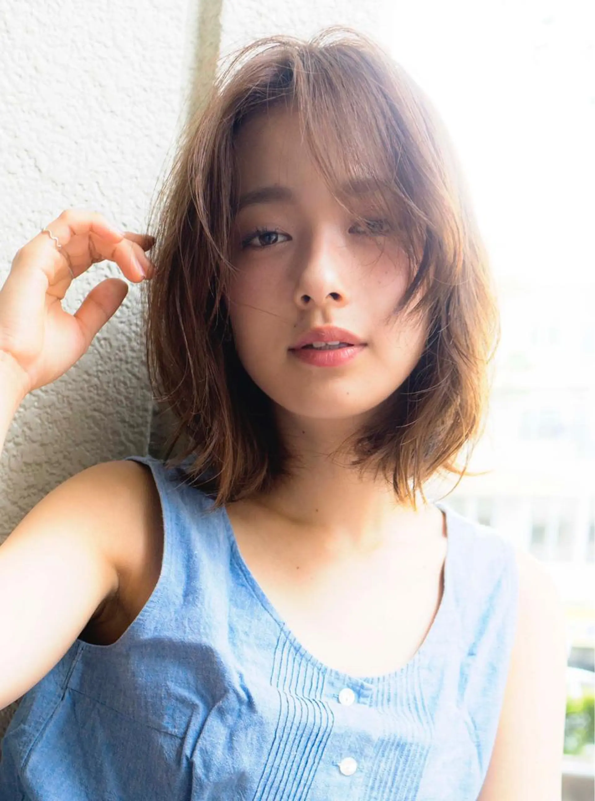 ミディアム カット ヘアカラー トリートメント 田中 あやなのヘアスタイル