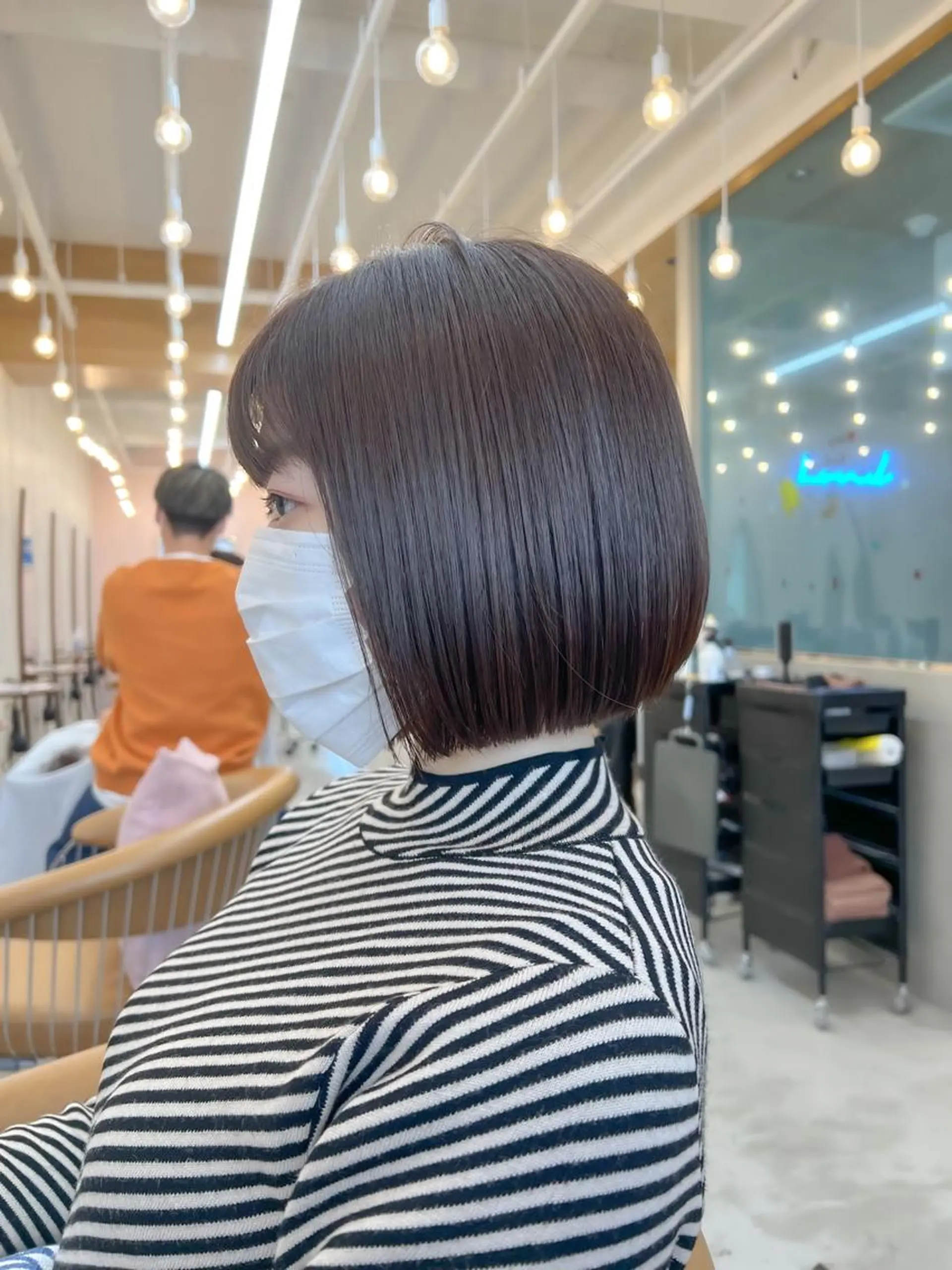 ミディアム カット 縮毛矯正 トリートメント ボブ/縮毛矯正 髪質改善/もえるのヘアスタイル