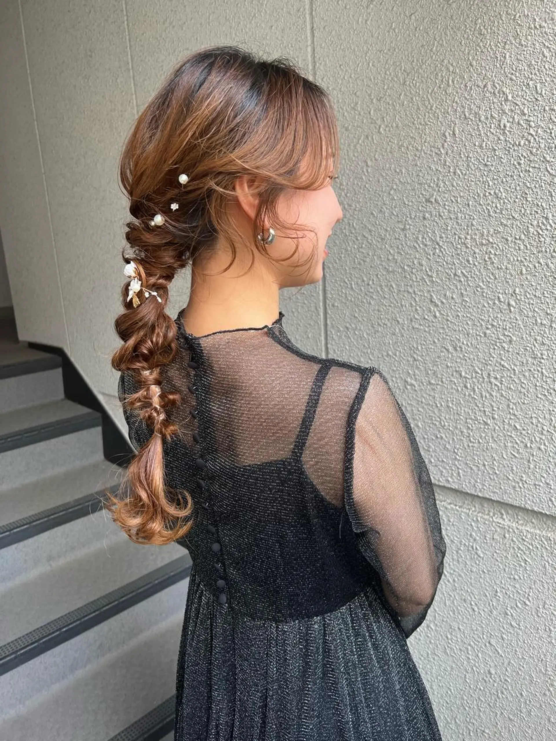 ロング ヘアアレンジ ヘアセット カラーパティシエ facce🌼ikoのヘアスタイル