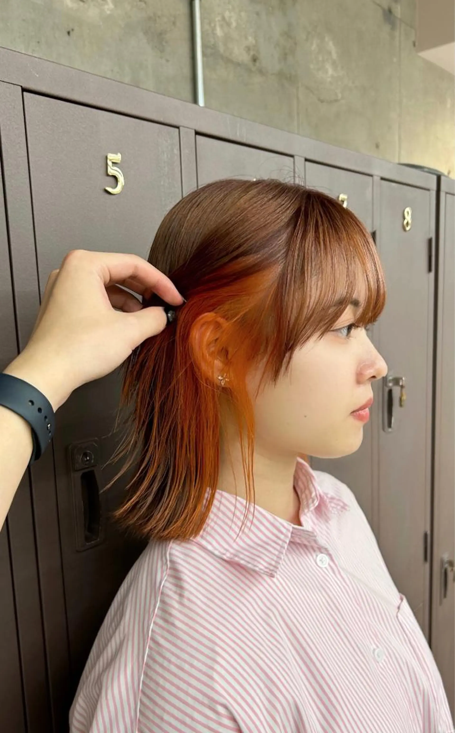 ミディアム カラー ブリーチ トリートメント ヘアカラー 日韓レイヤー🇰🇷 透明感カラー/ナカネのヘアスタイル