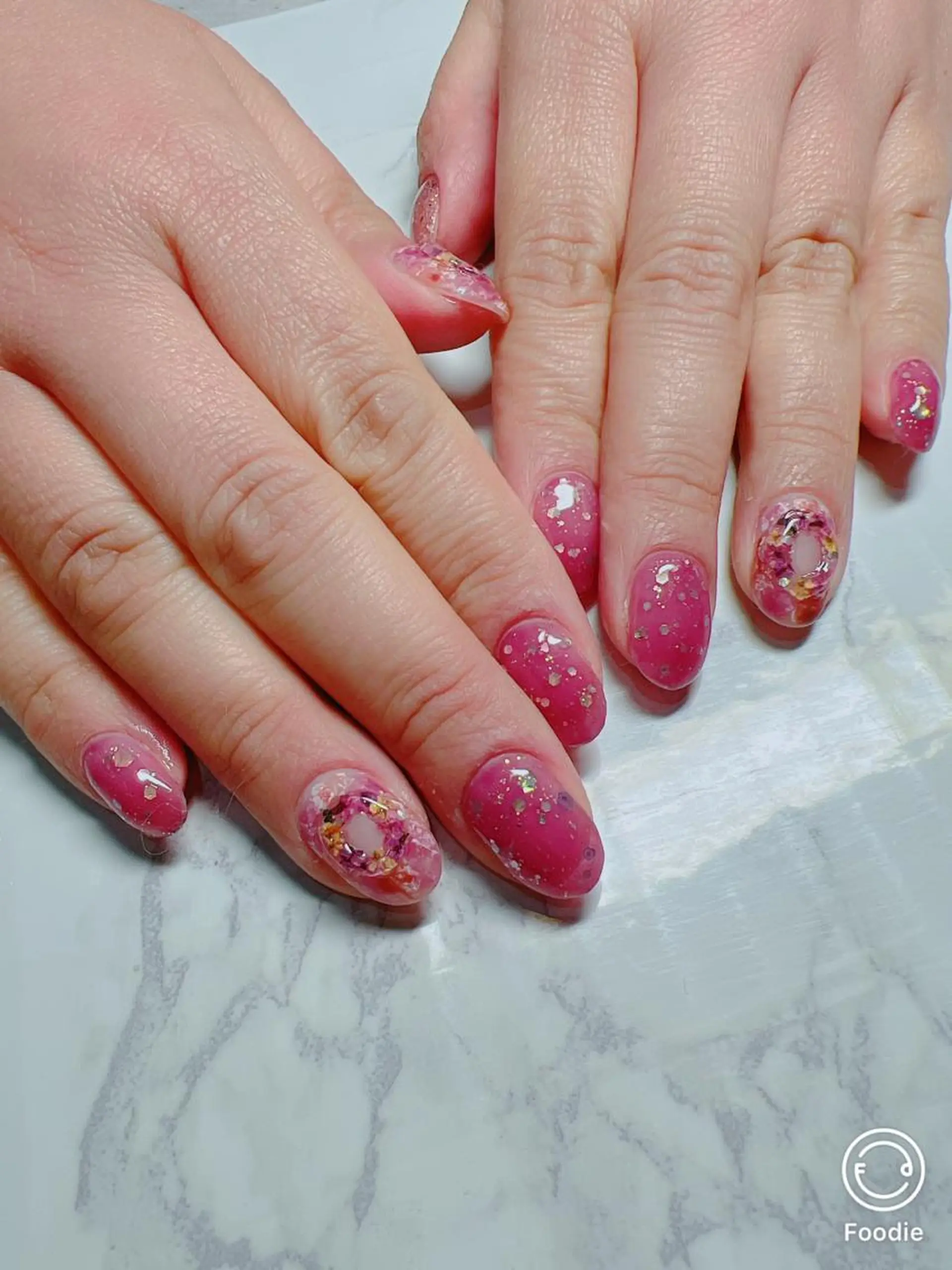 ネイル 赤色 春ネイル ハンドネイル たきぐち みちこのネイルデザイン