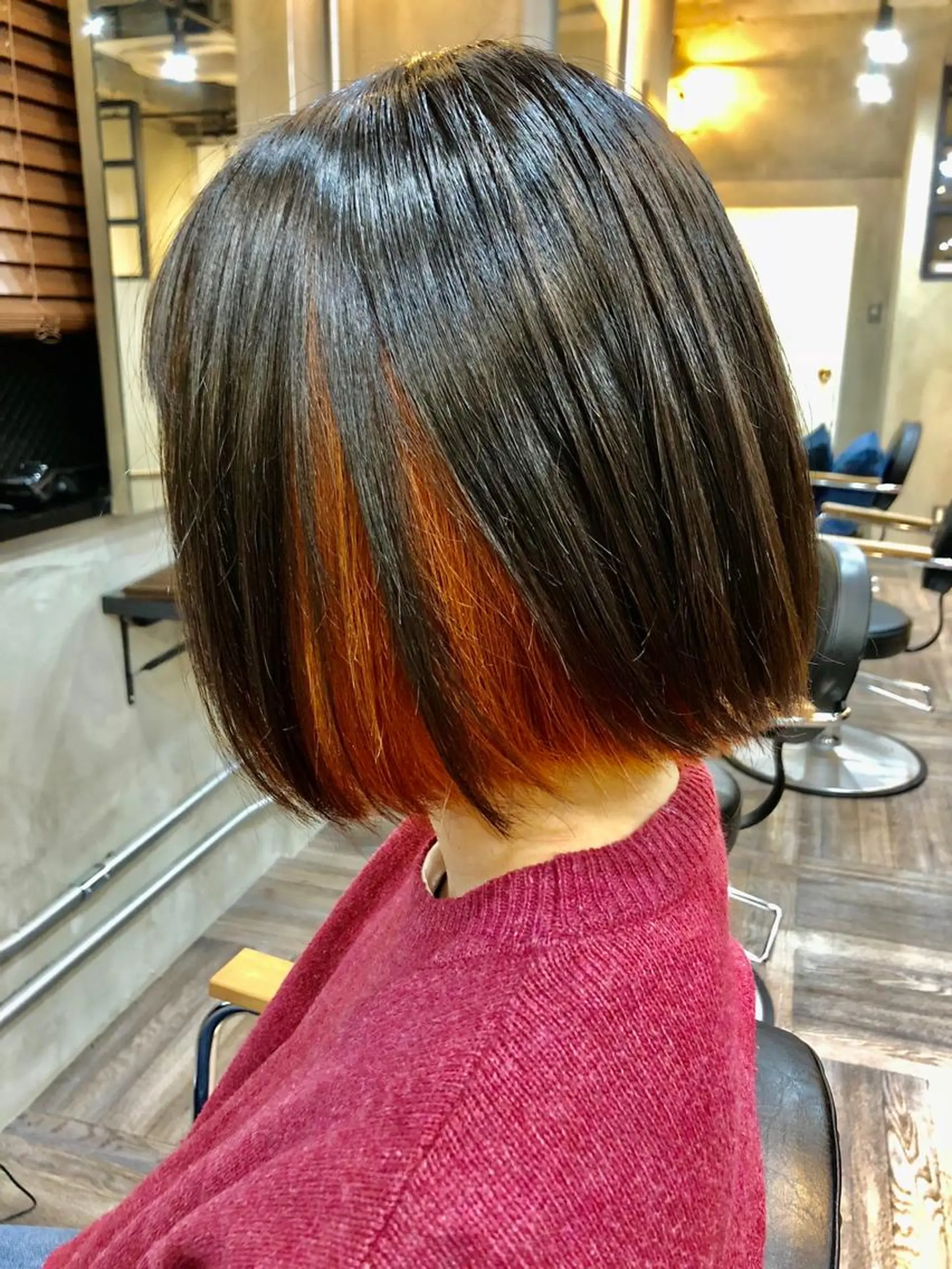 ショート カラー オレンジ ヘアカラー La fith hair ponte所属・🔥ハイトーン🔥 🌈柴田尚貴🌈のヘアスタイル