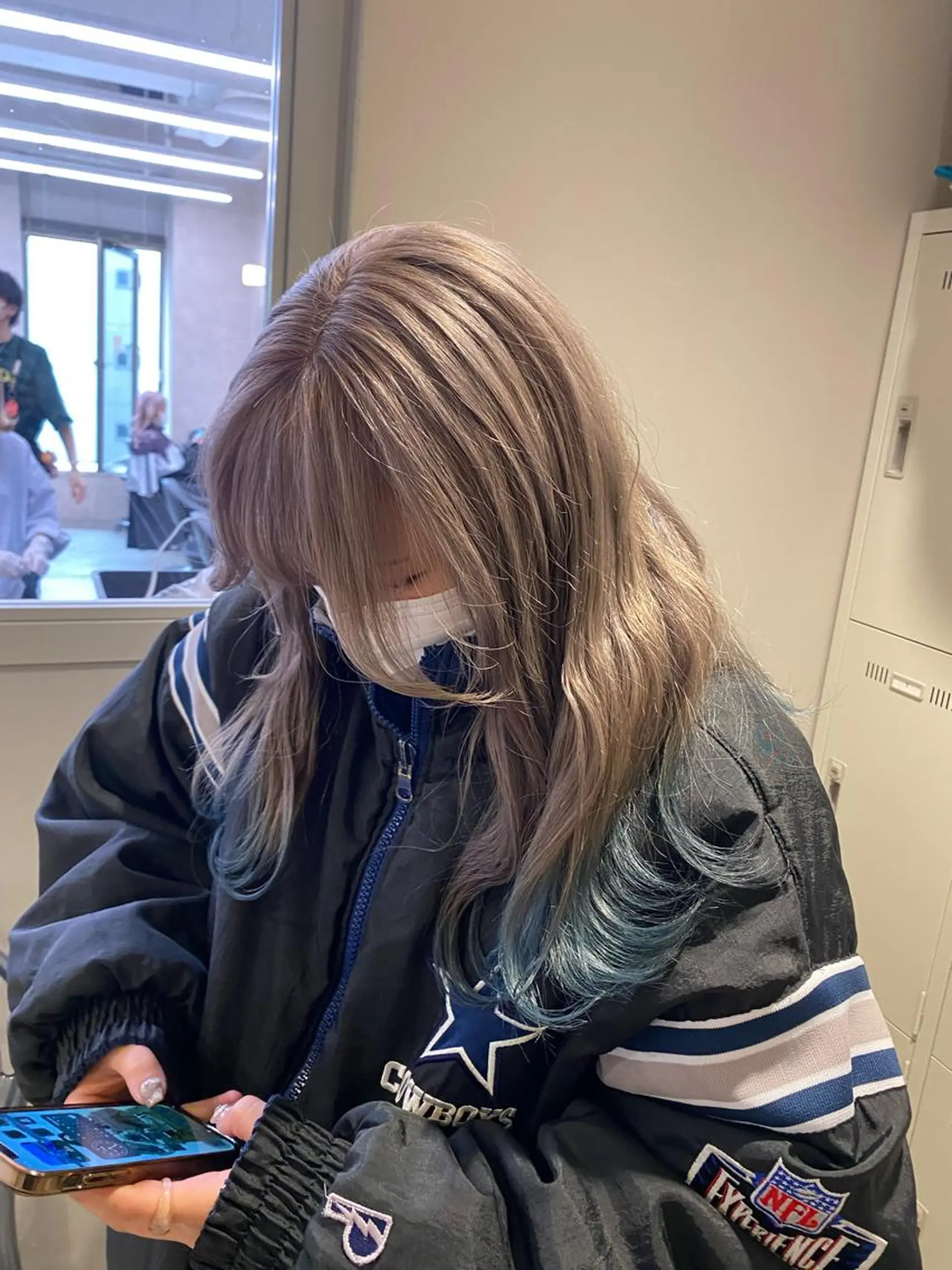 ミディアム カラー ヘアカラー ヘアセット 韓国/トレンド レイヤー【101】のヘアスタイル