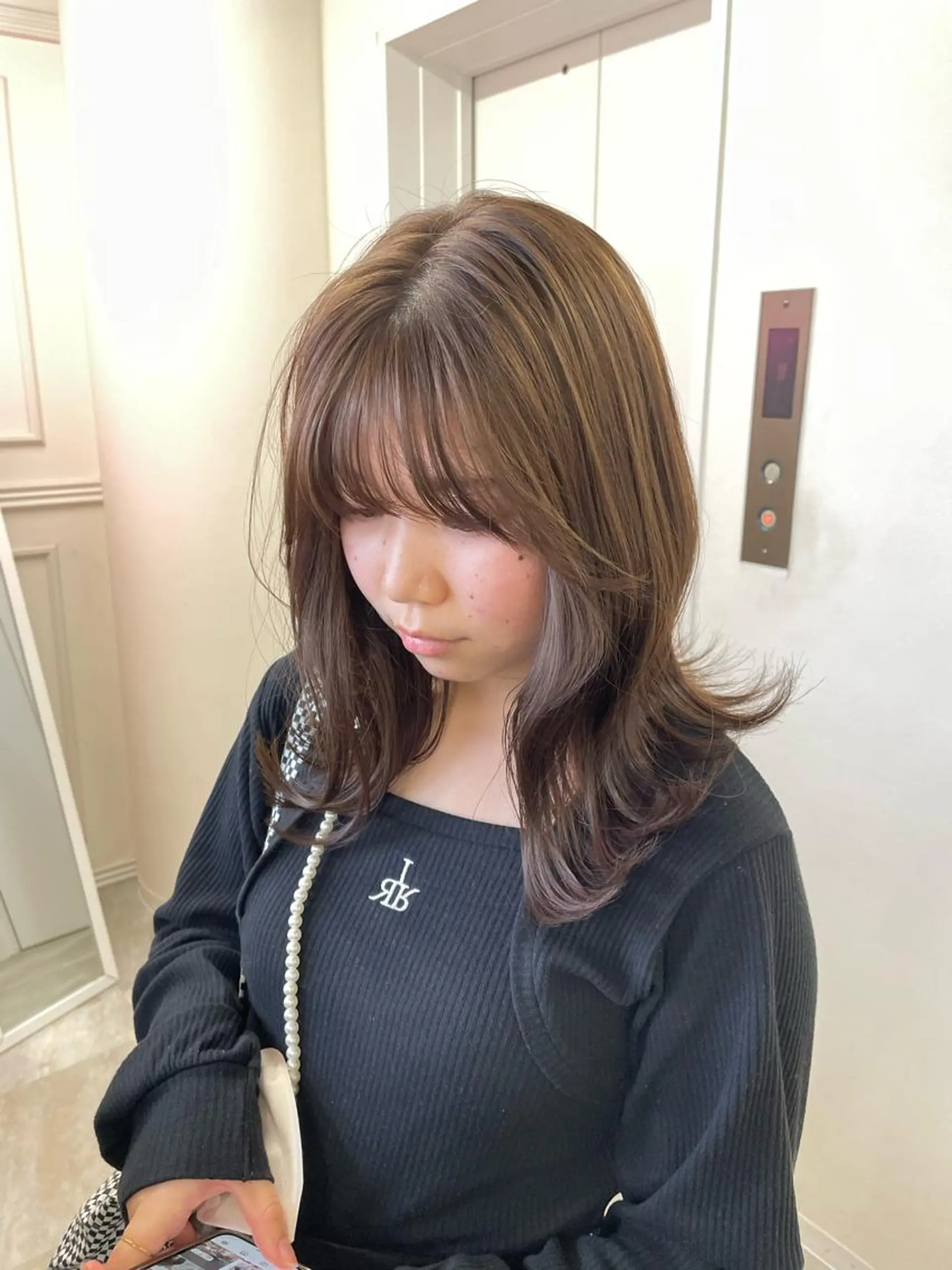 セミロング カラー Hana ♡ marshu梅田のヘアスタイル