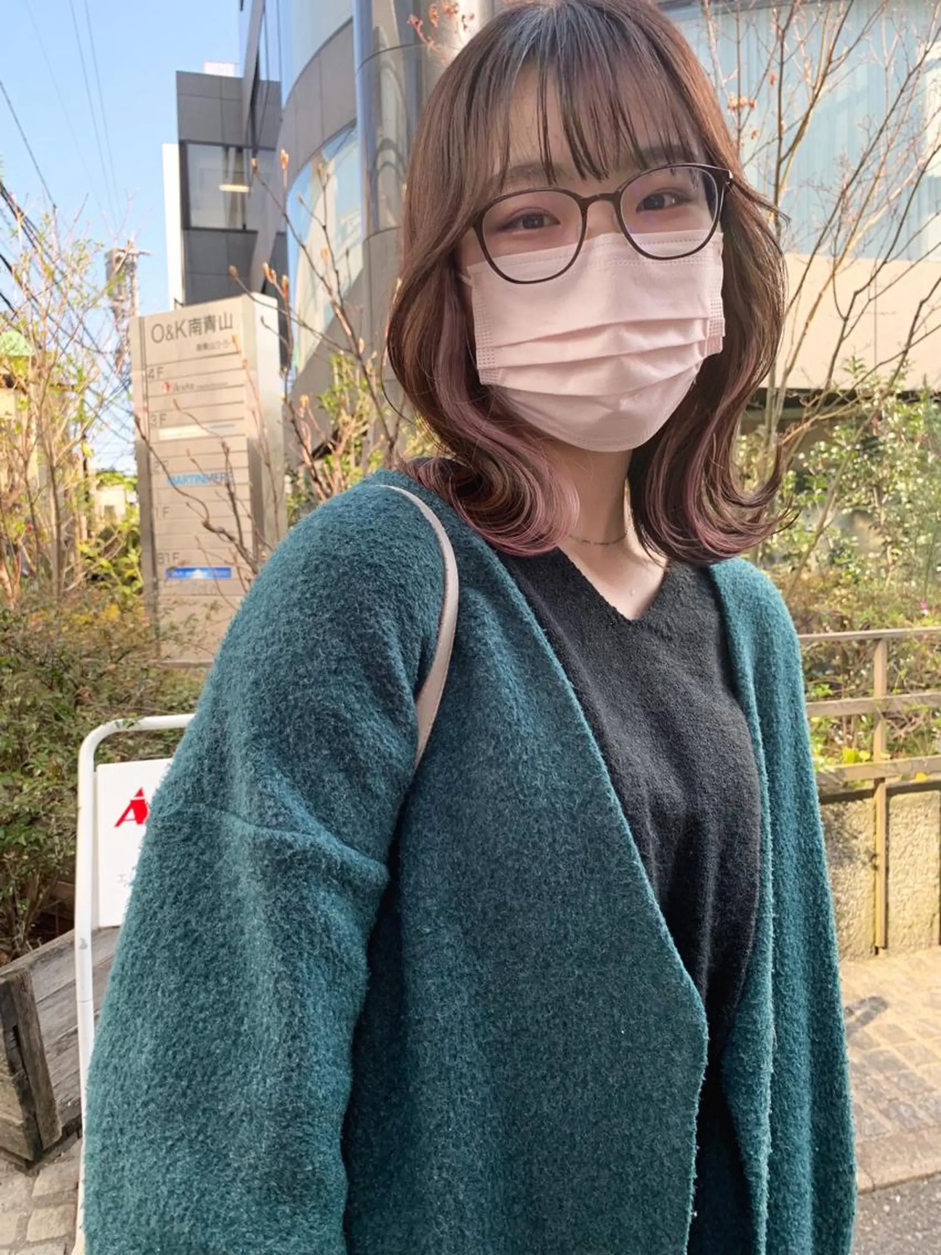 ミディアム カラー SAKURA 原宿所属・なかの たくみのヘアスタイル