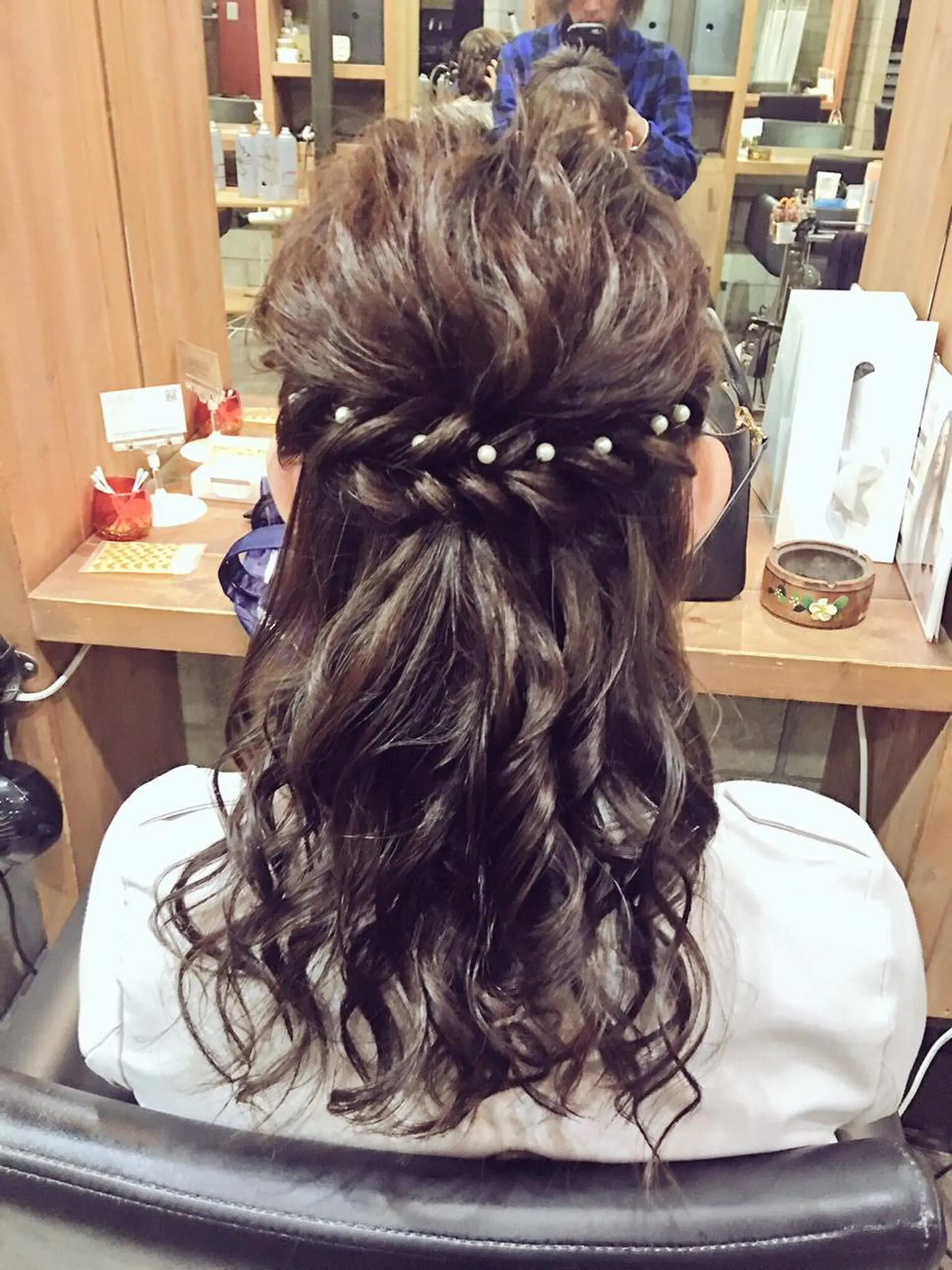 ロング ヘアアレンジ ハーフアップ 加藤 圭悟のヘアスタイル