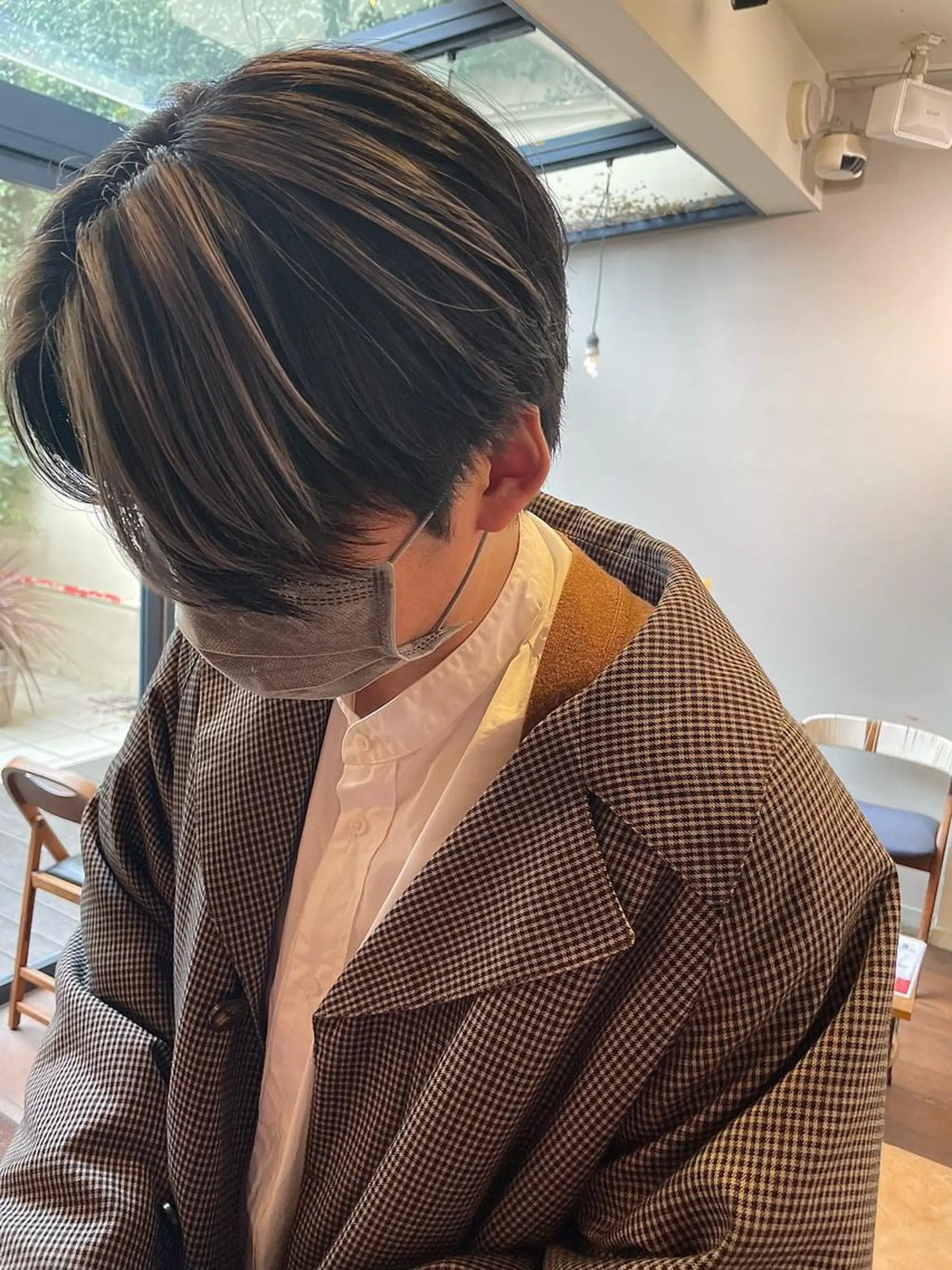 ショート カラー パーマ ヘアアレンジ メンズ デザインカラー 🪽艶感× hair ｜kazaneのヘアスタイル