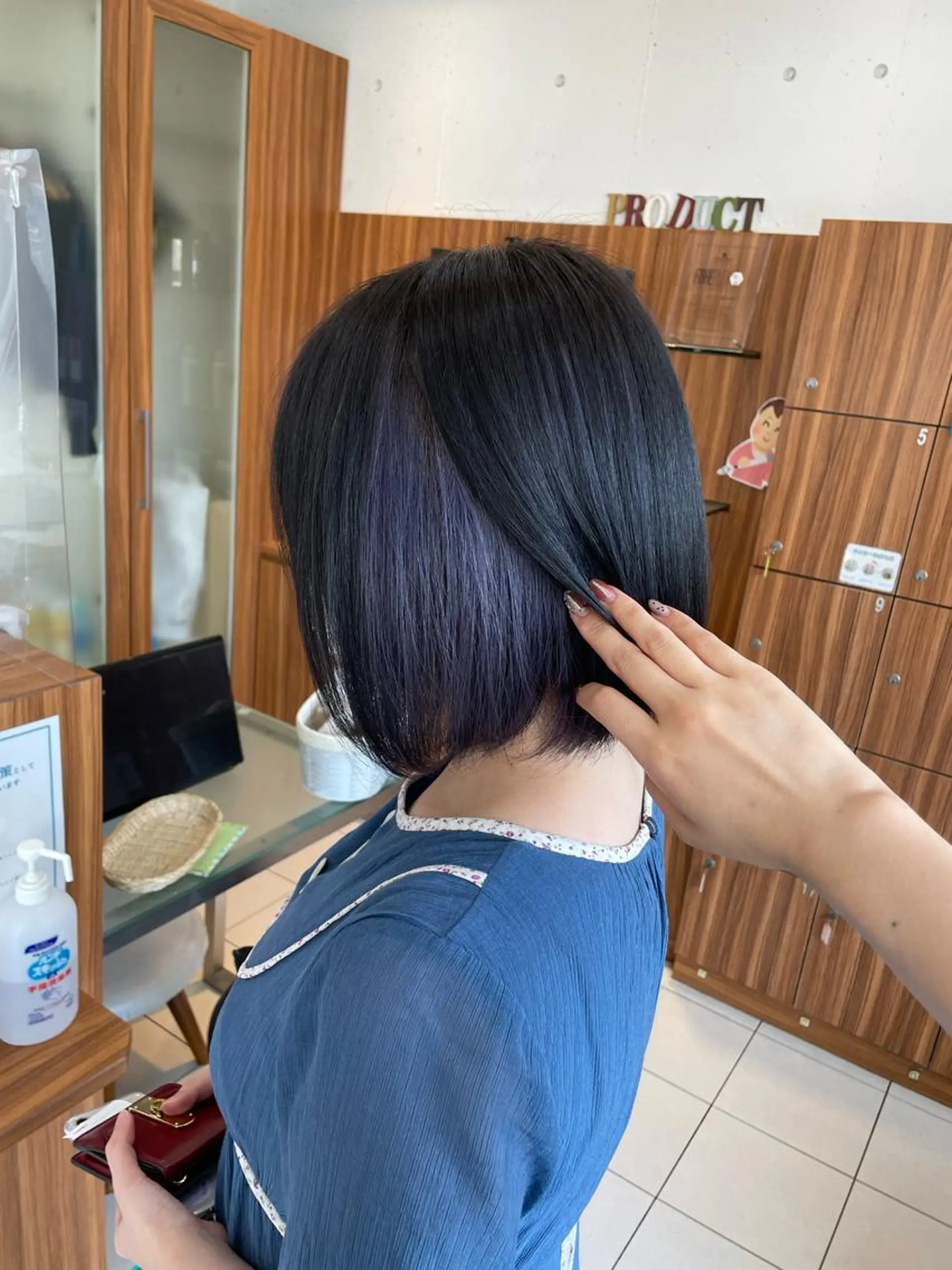 ショート カラー 黒髪 ブルーカラー ブルーブラック ラベンダーカラー シルバー share salon JAM 町田 A-MIX bldg ジャム】所属・🤍🪄韓国風束間 マツパ　ゆうか💜のマツエク・マツパデザイン