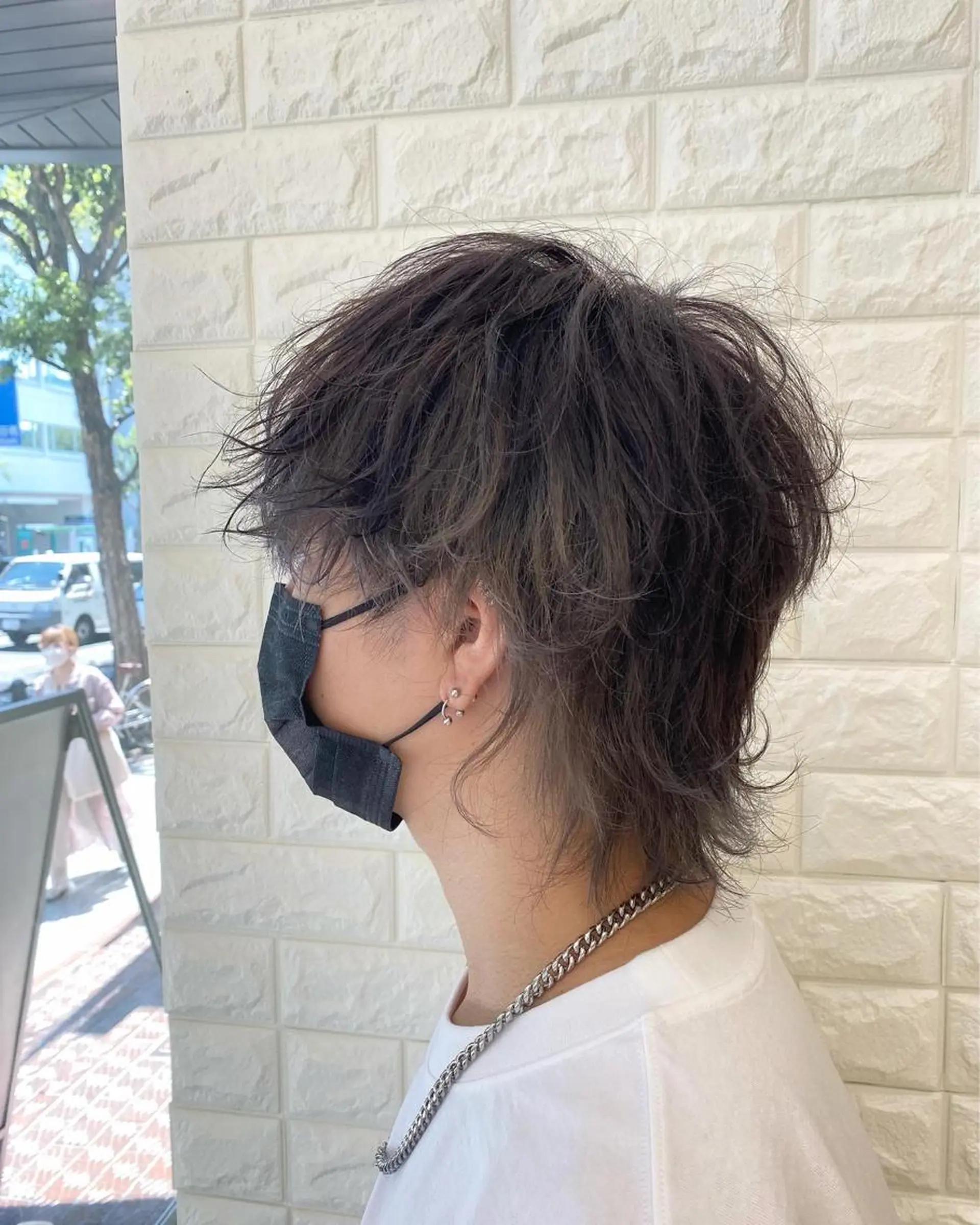 カラー 韓国ヘア レイヤーカットのヘアスタイル