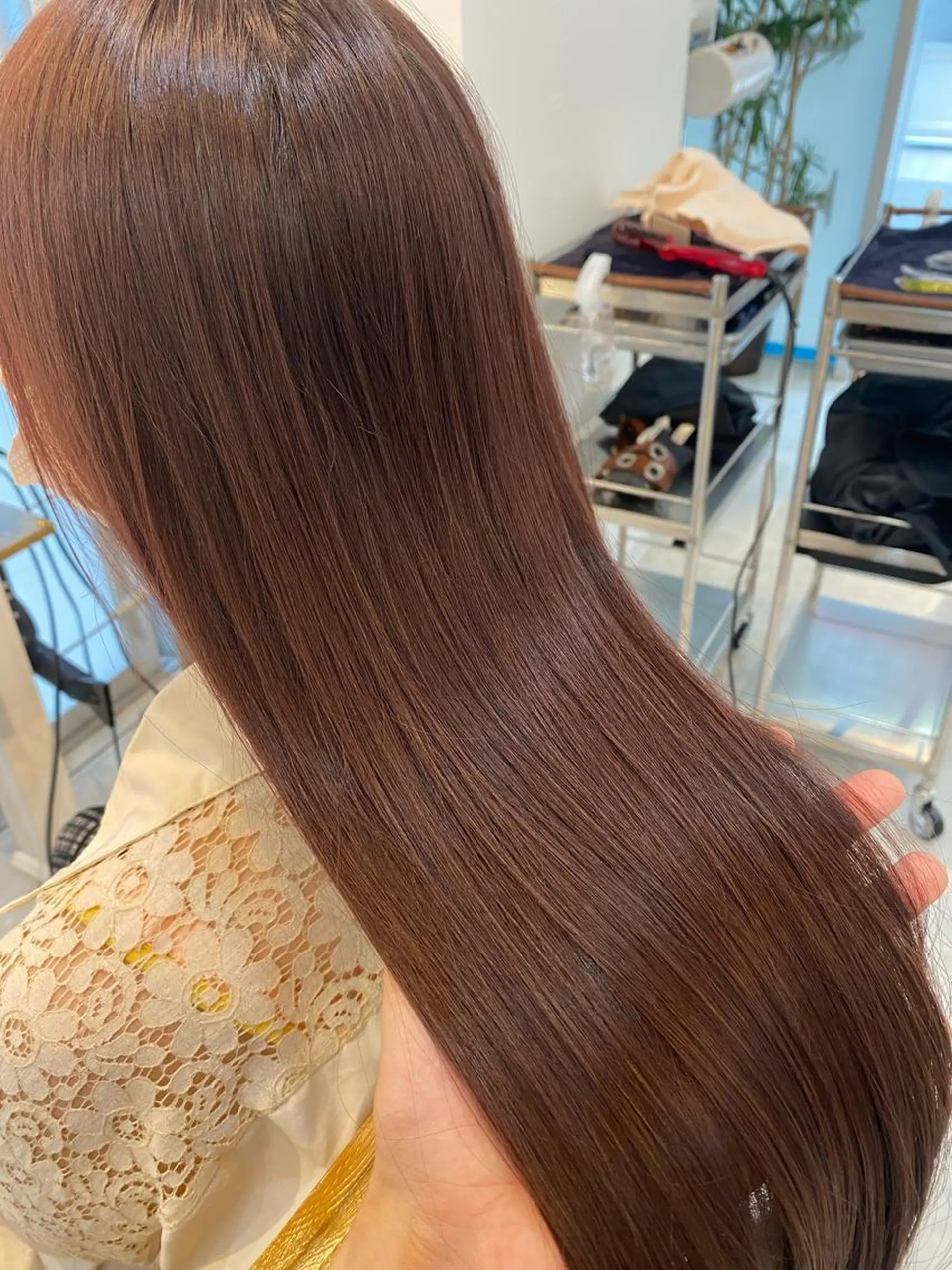 ロング カラー ヘアカラー トリートメント GO TODAY シェアサロン 渋谷sol店所属・モテ前髪 タゴメ シンヤのヘアスタイル