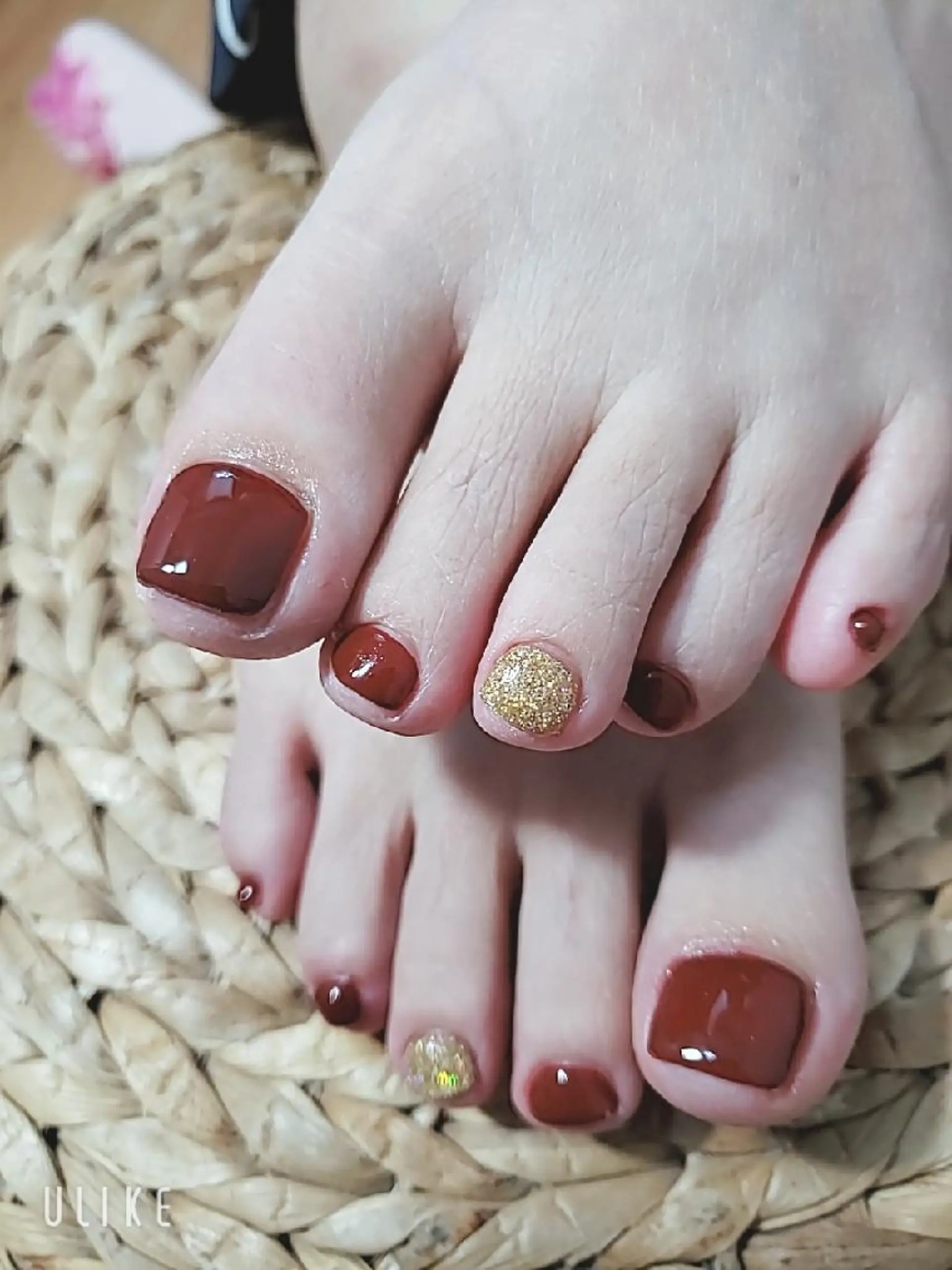 ネイル ボルドー ビジュード ネイルのネイルデザイン