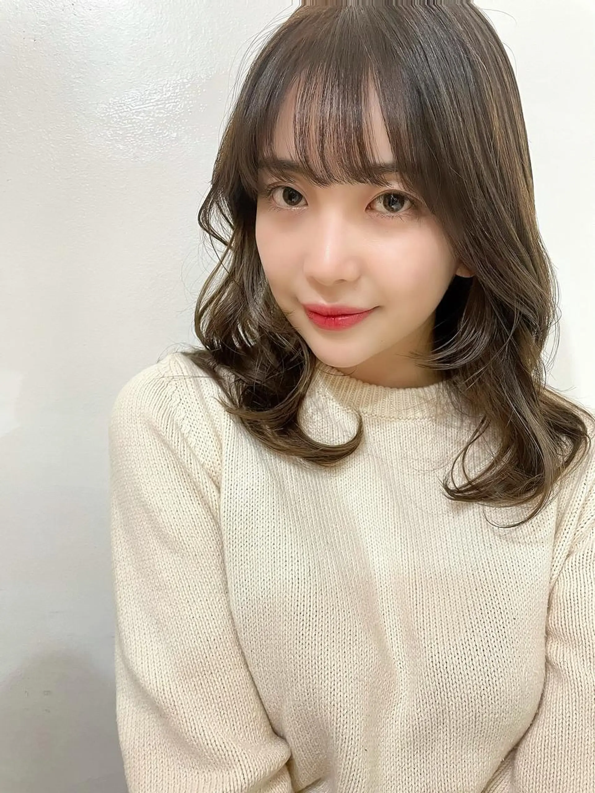 ミディアム カット ヘアカラー トリートメント YEAU　PLUS所属・極上の艶髪 RINAのヘアスタイル