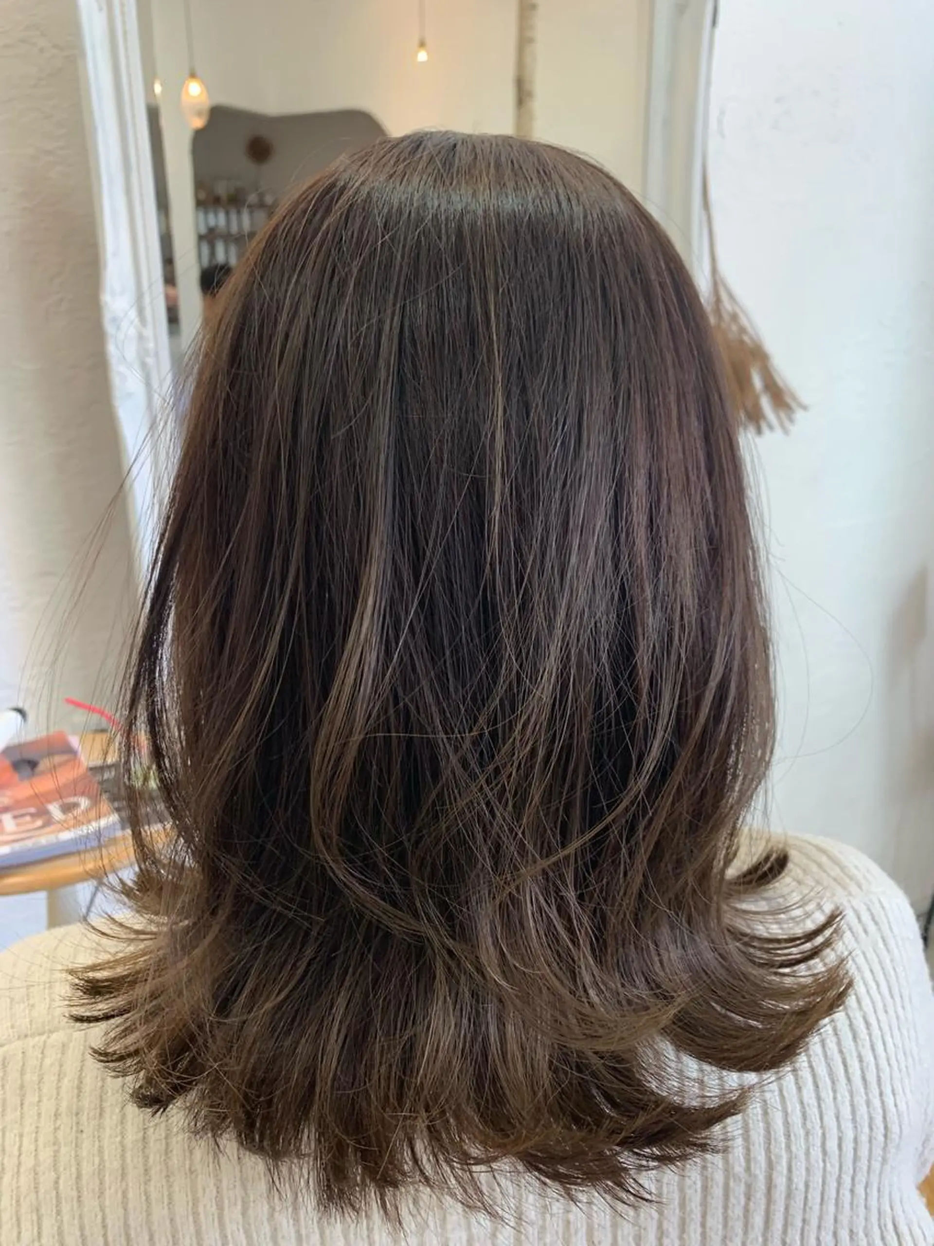 セミロング カラー カット ヘアカラー fio マナミのヘアスタイル