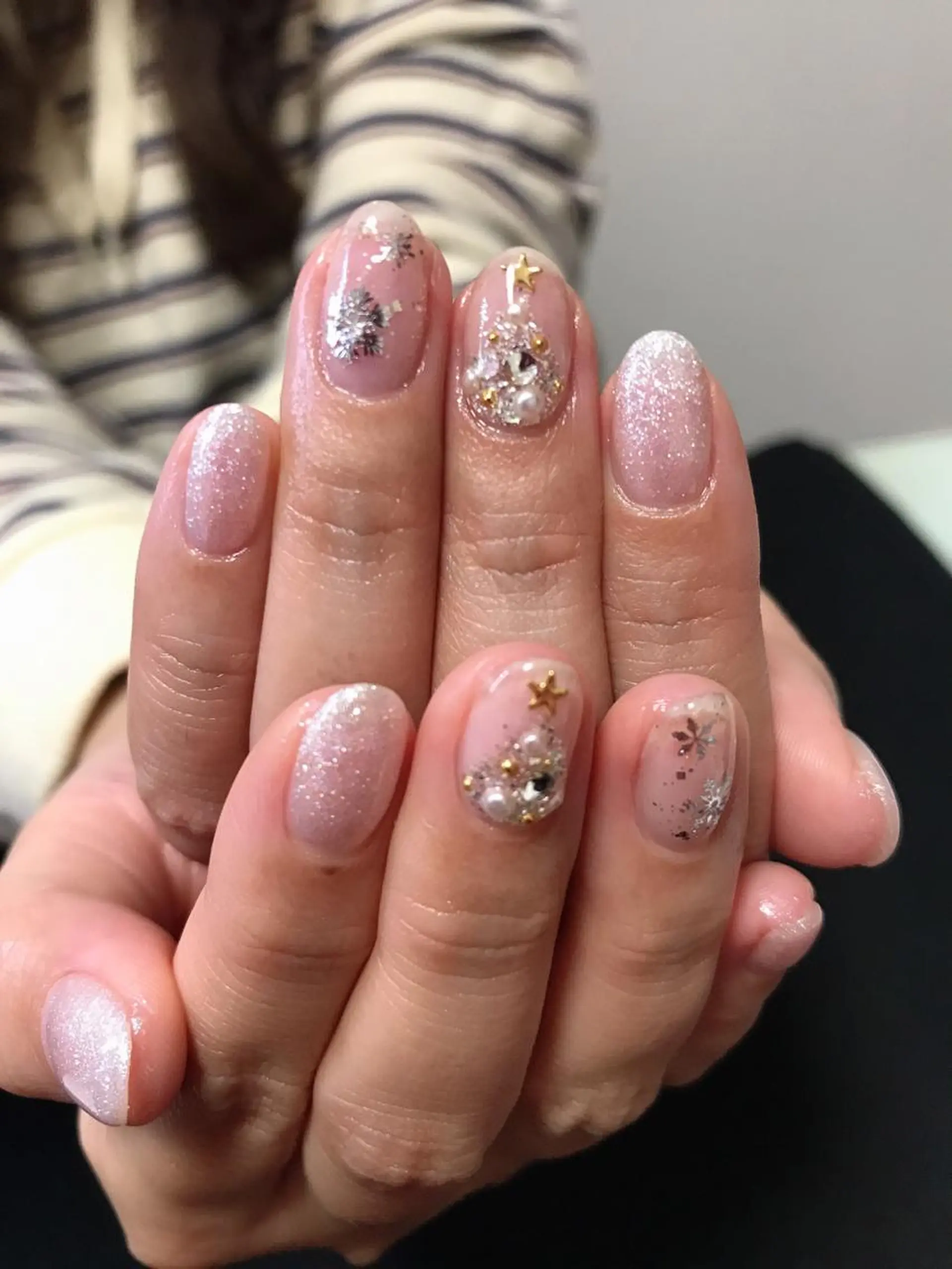 ネイル クリアネイル ワンカラーネイル シンプルネイル ホワイト 冬ネイル ステラ marikominoのネイルデザイン