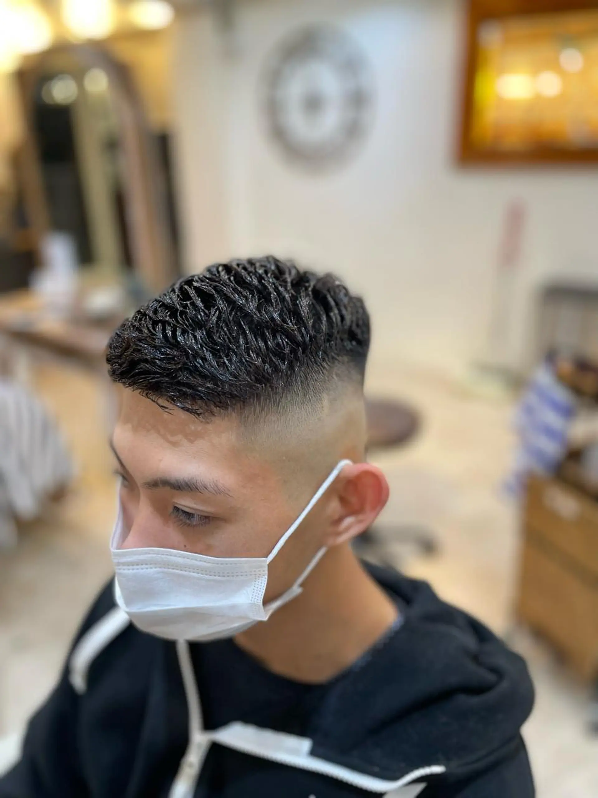 メンズ フェードカット 濡れパン スキンフェード カット パーマ 🌱工藤たいかい Lost  Cityのヘアスタイル