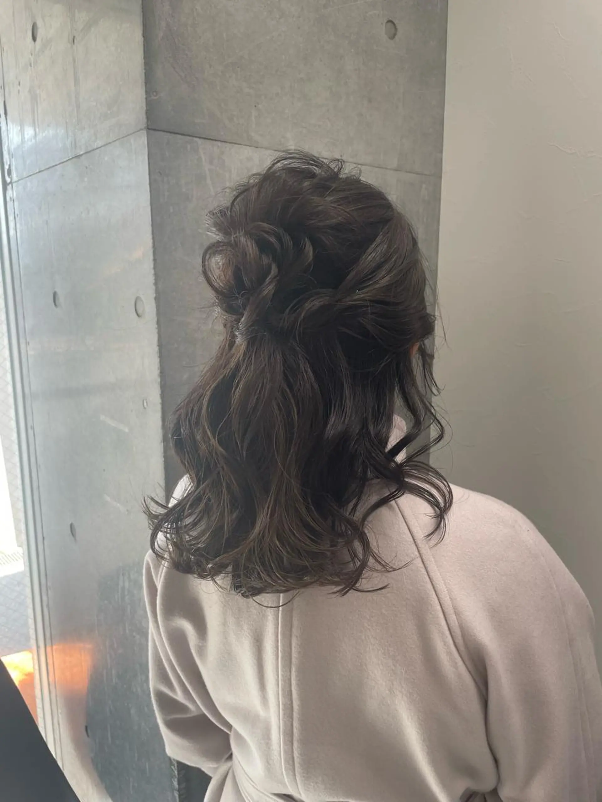 セミロング ヘアアレンジ メンズモテパーマ💙 fuwaのヘアスタイル