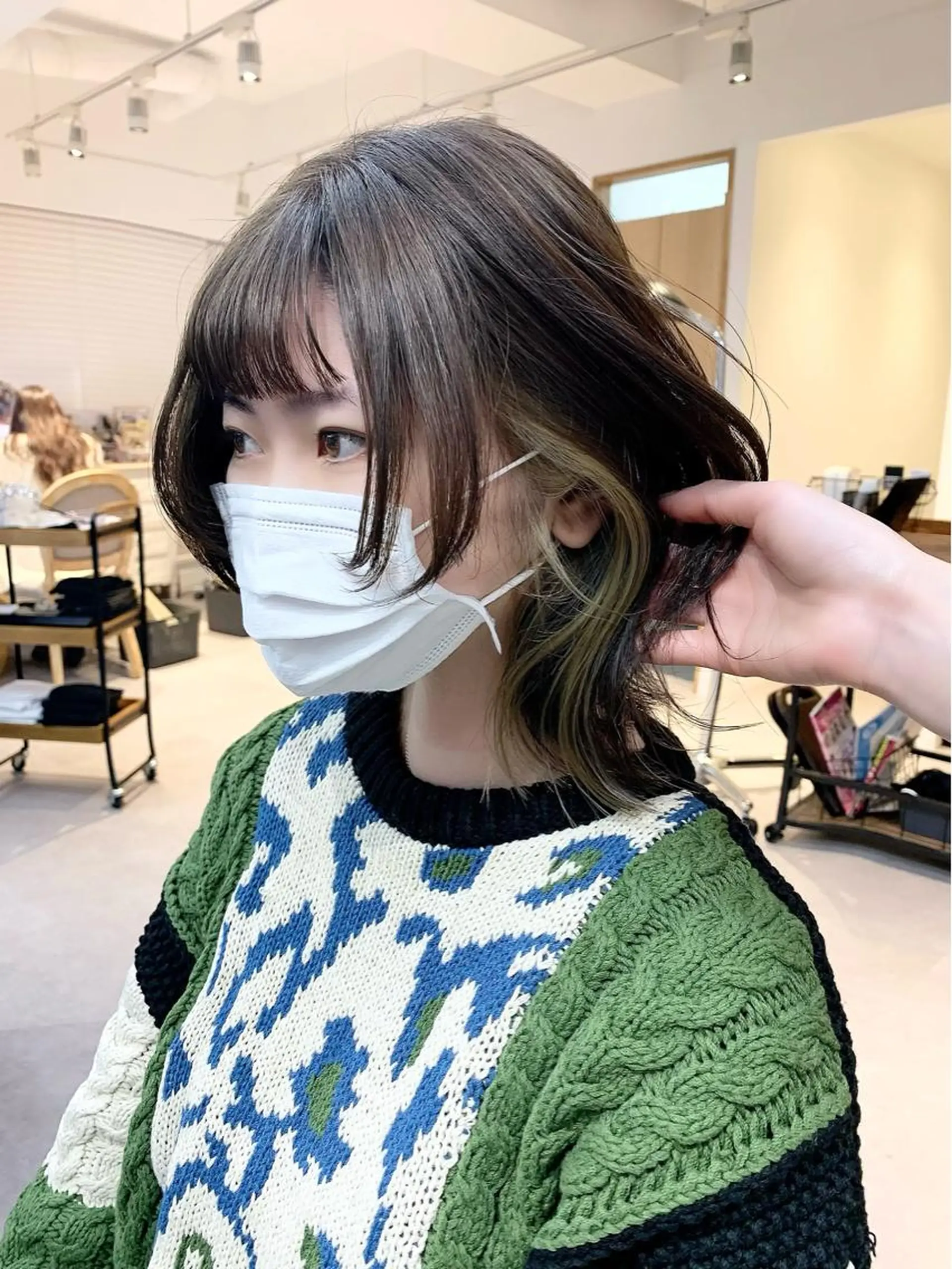 ミディアム カラー パーマ ヘアアレンジ メンズ キッズ ネイル マツエク・マツパ アイブロウ トリートメント 似合わせレイヤー 🌿JUNのヘアスタイル