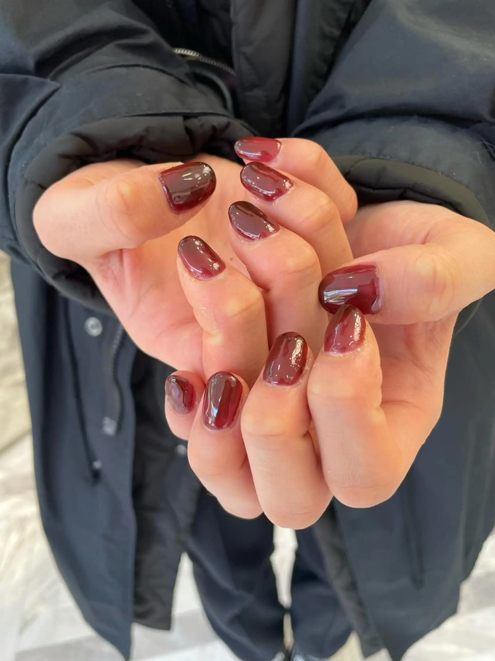 ネイル ワンカラーネイル モモ 🍑のマツエク・マツパデザイン