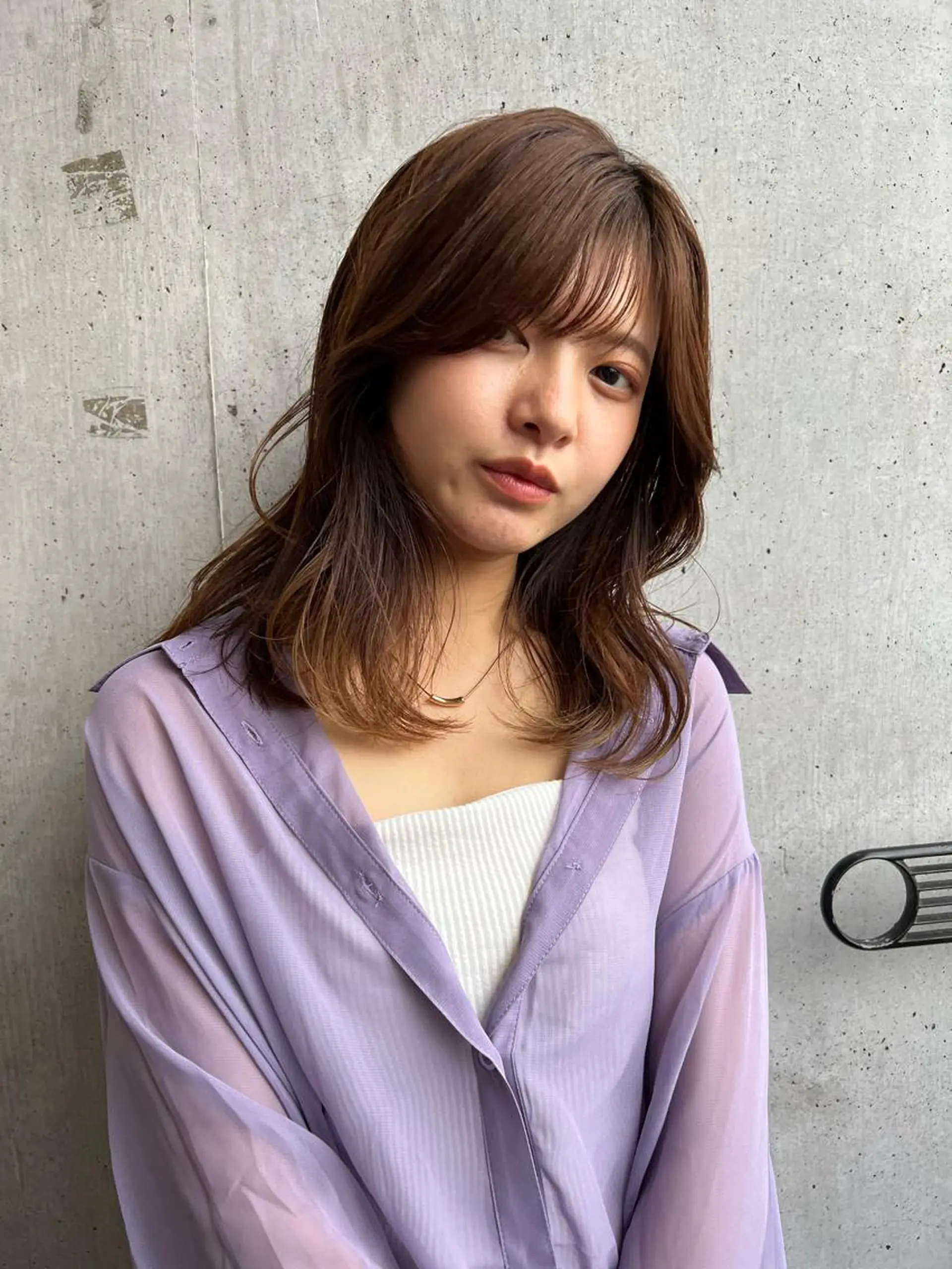 セミロング カット 渋谷/暖色系カラー kotoha🍊のヘアスタイル