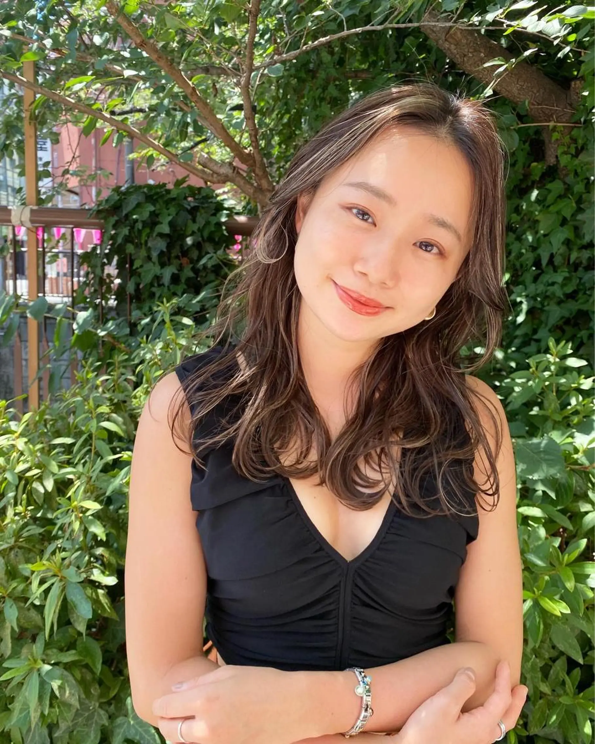 セミロング カラー ハイライトカラー ハイライト レイヤーカット LATTE  渋谷所属・♡レイヤーカット れお♡のヘアスタイル