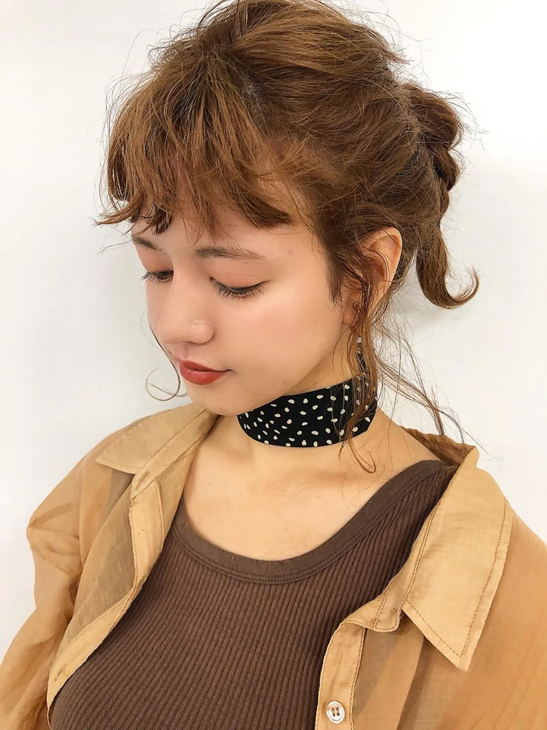 ミディアム カラー 齋藤 咲のヘアスタイル