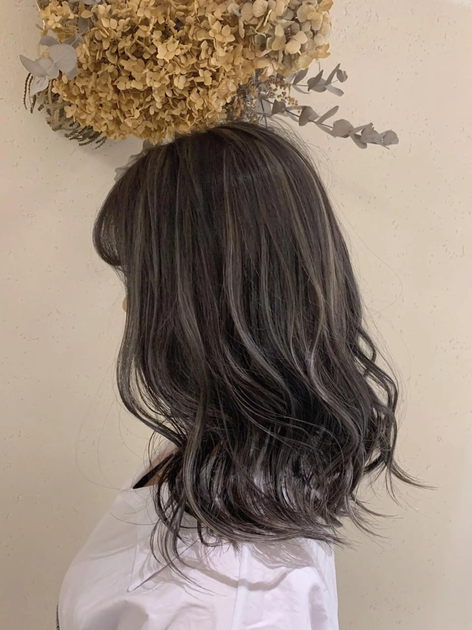 セミロング カラー ハイライトカラー ハイライト Blue 髪質改善 💎松藤 莉奈のヘアスタイル