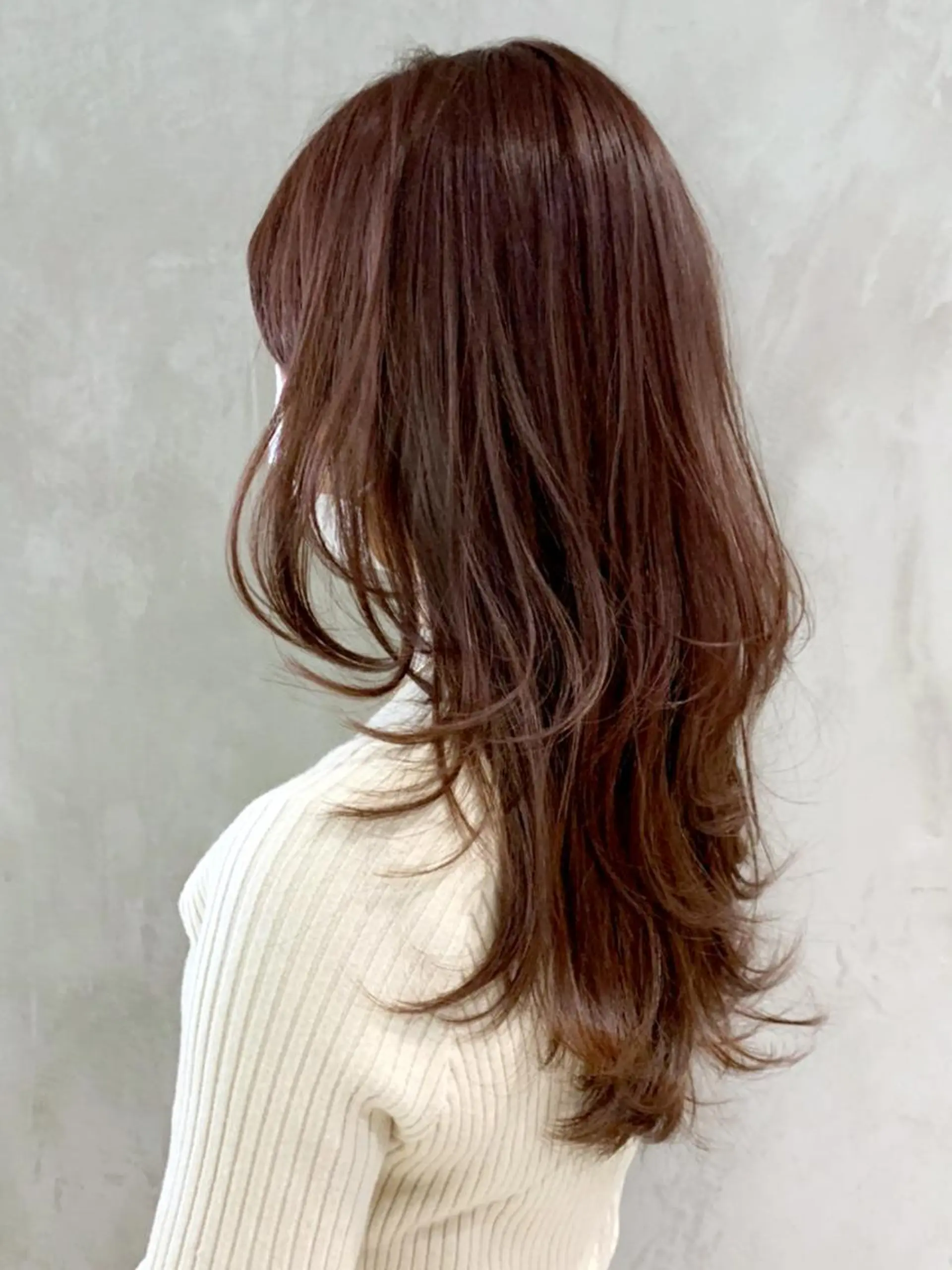 ロング カラー パーマ ヘアアレンジ ブラウンカラー レッドカラー ITbyALBUM 八王子店のヘアスタイル