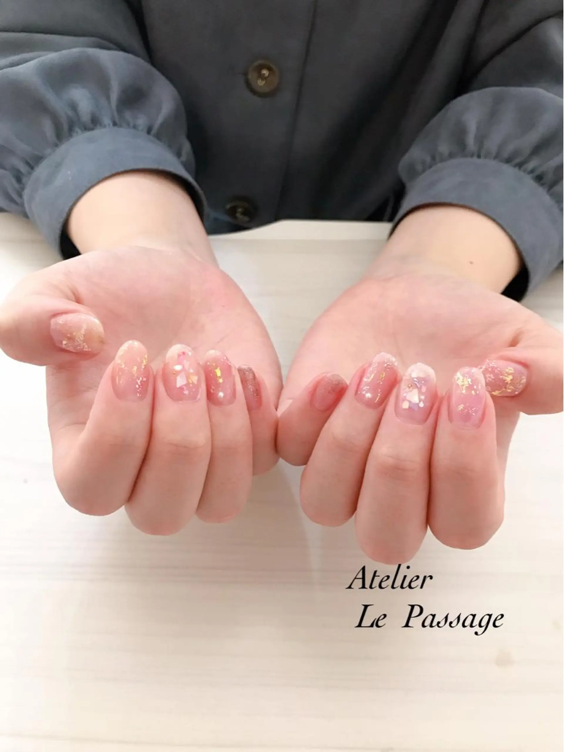 ネイル ジェルネイル ニュアンスネイル パラジェル ピンク 春ネイル Atelier Le Passage所属・h nakatsukaのネイルデザイン