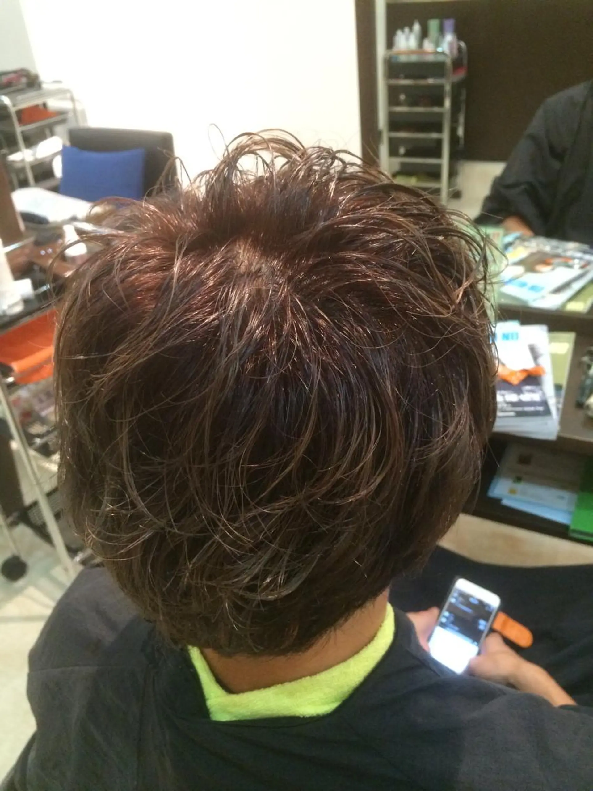 ショート カラー メンズ メンズパーマ GRANLUSSO 岡山駅前 ビックカメラ5階所属・岡本 智次のヘアスタイル