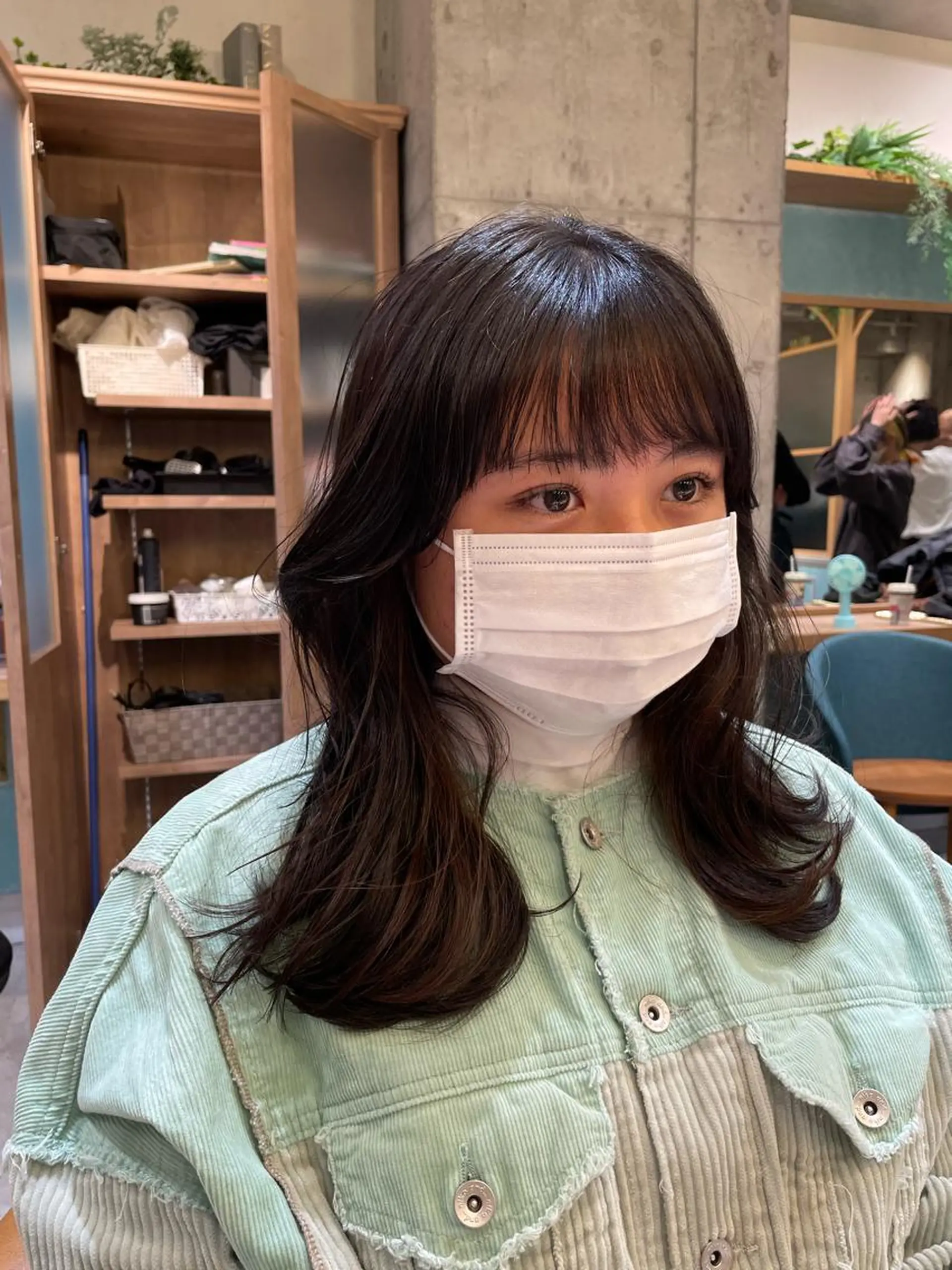 セミロング 韓国風ヘア レイヤー/ブリーチ ♥️【木坂 桃歌】のヘアスタイル